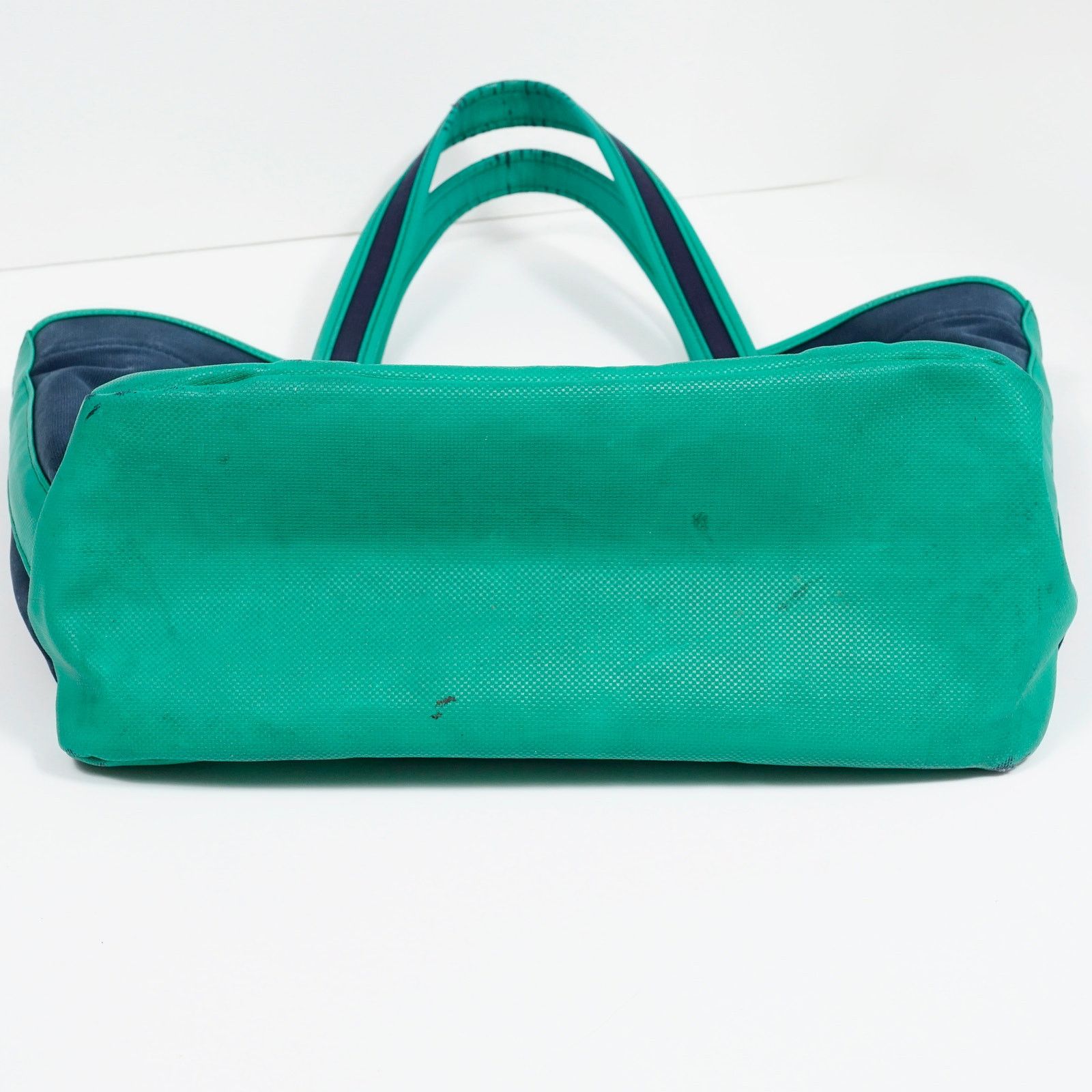 Porter Porter Girl Boyfriend Tote Canvas Navy Green Trim Japan Size ONE SIZE - 5 Thumbnail