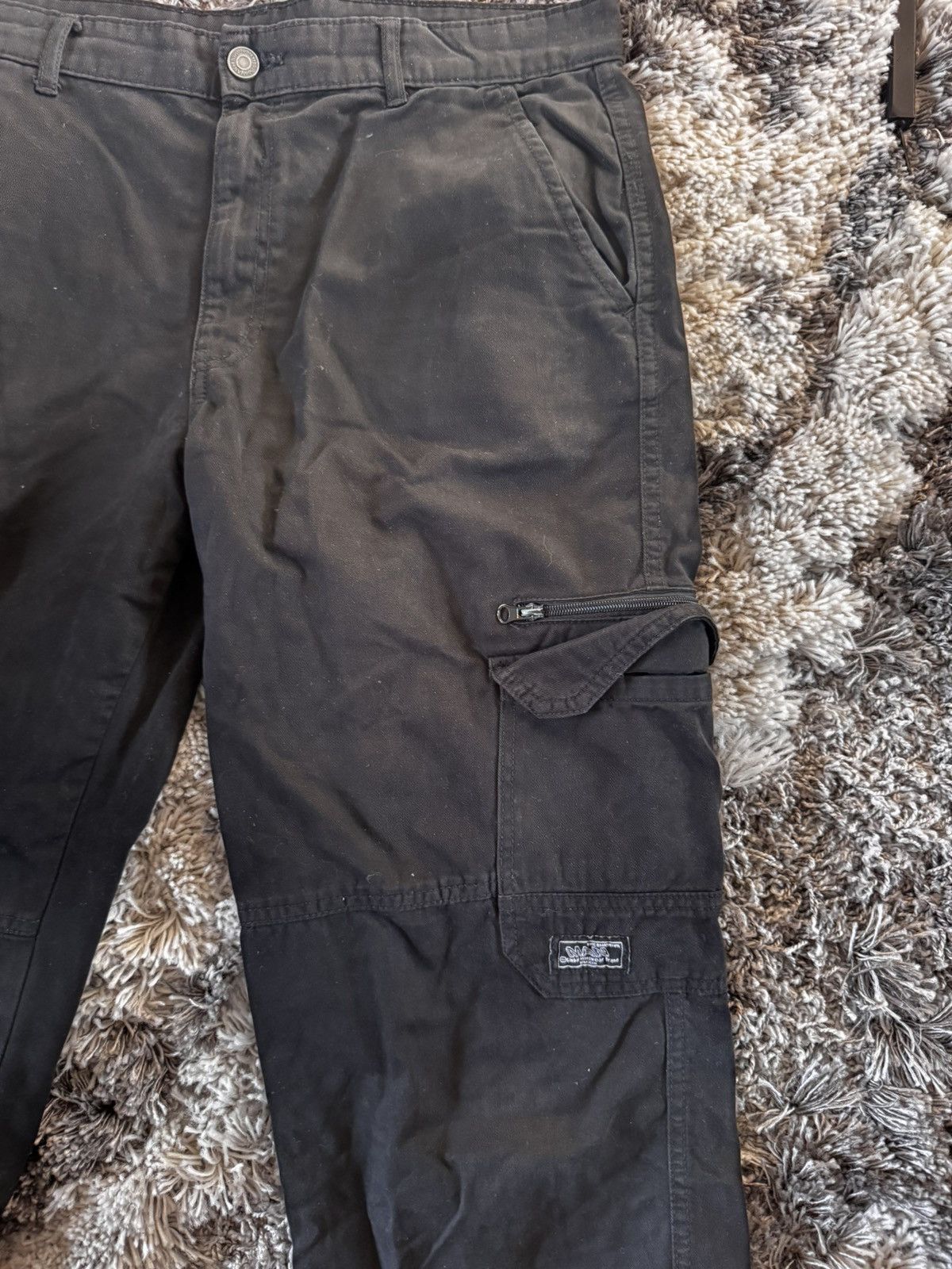 Japanese Brand × Vintage Vintage black casual cargo pants Size US 33 - 2 Thumbnail