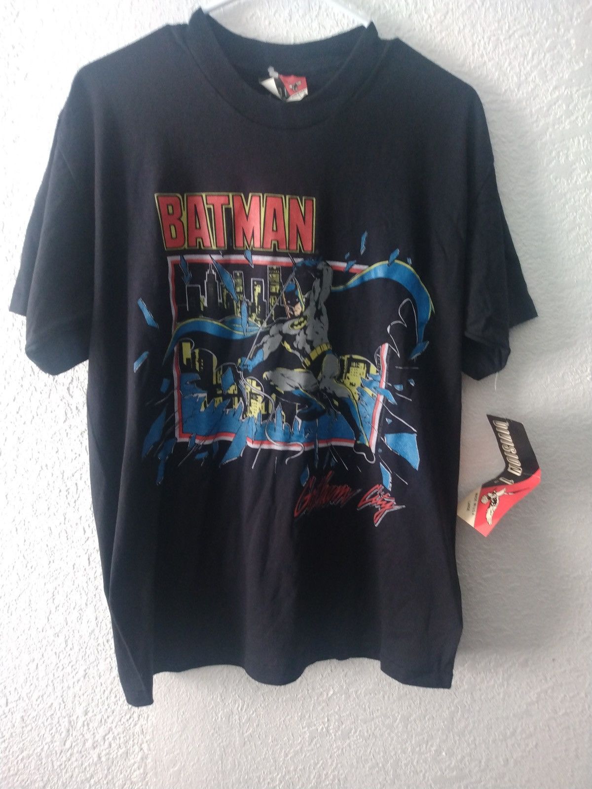 image of Vintage 1989 Division Batman Shirt Single Stitch Size L NWT in Black, Men's