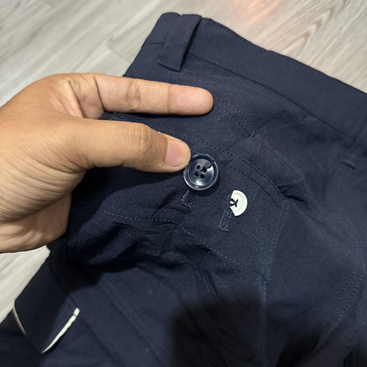 Japanese Brand × Undercover × Vintage Undercover AW 04/05 "BUT BEAUTIFUL" Navy Button Cargo pants Size US 32 / EU 48 - 18 Thumbnail