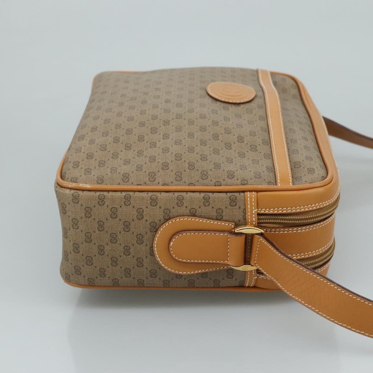 GUCCI Micro GG Supreme Shoulder Bag Pvc Beige