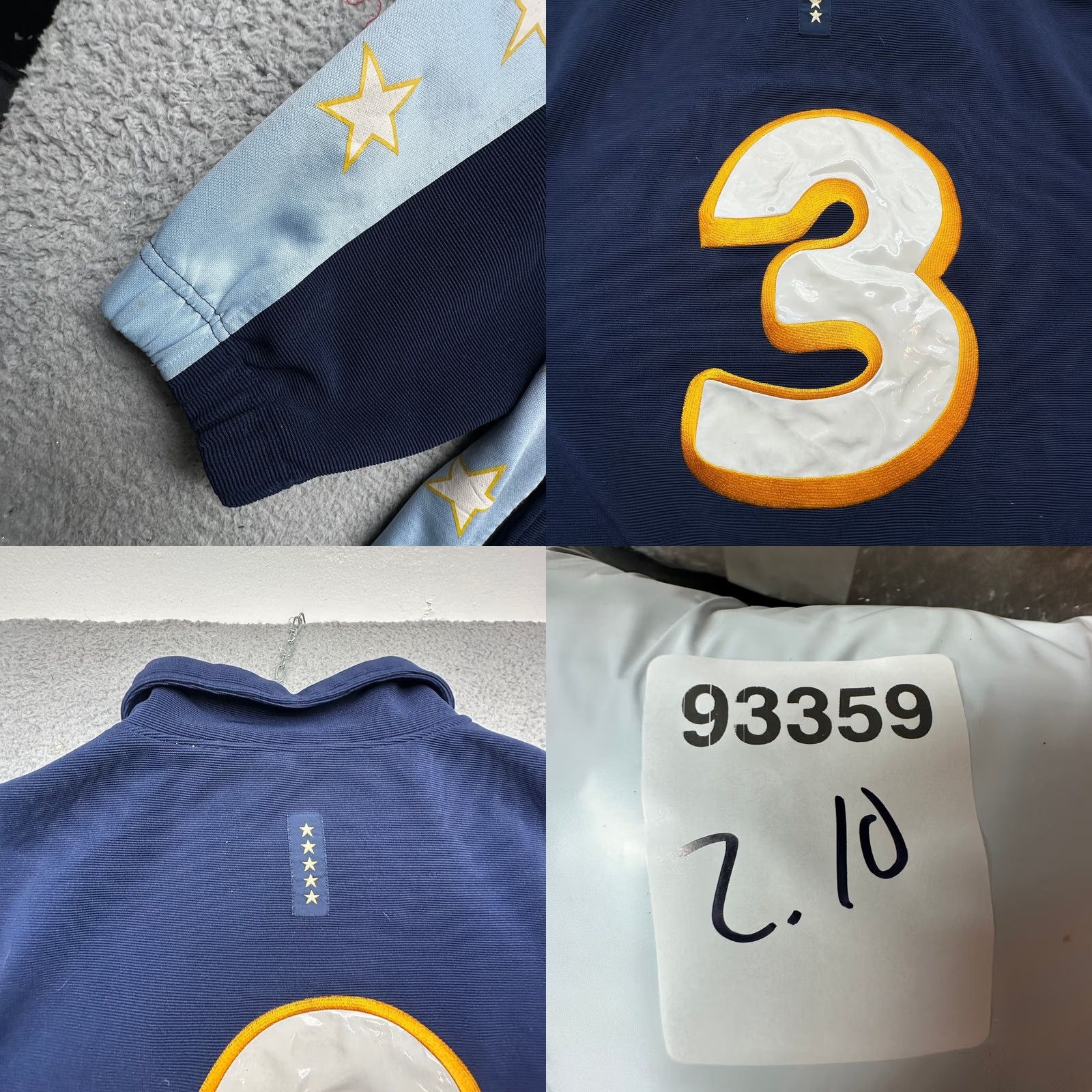 Vintage VINTAGE Snoop Dogg Branded Apparel #3 Varsity Warm Up Jacket Mens 2XL Hip Hop Blue Solid Zip Coat Pattern Jacket Long Sleeve College style Size US XXL / EU 58 / 5 - 9 Thumbnail