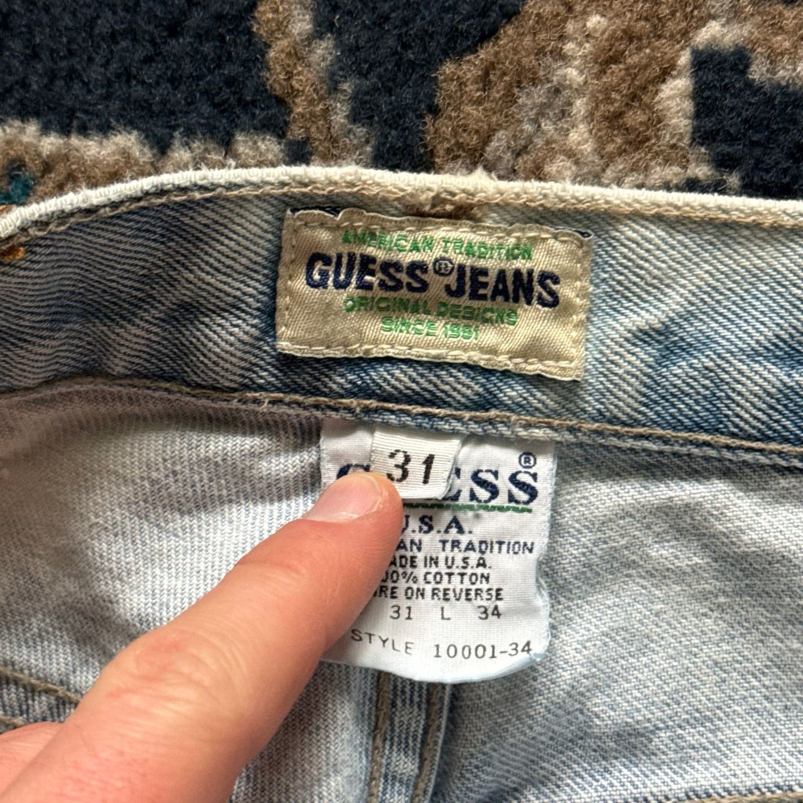 Guess Vintage Guess Distressed Jeans Size US 31 - 5 Thumbnail