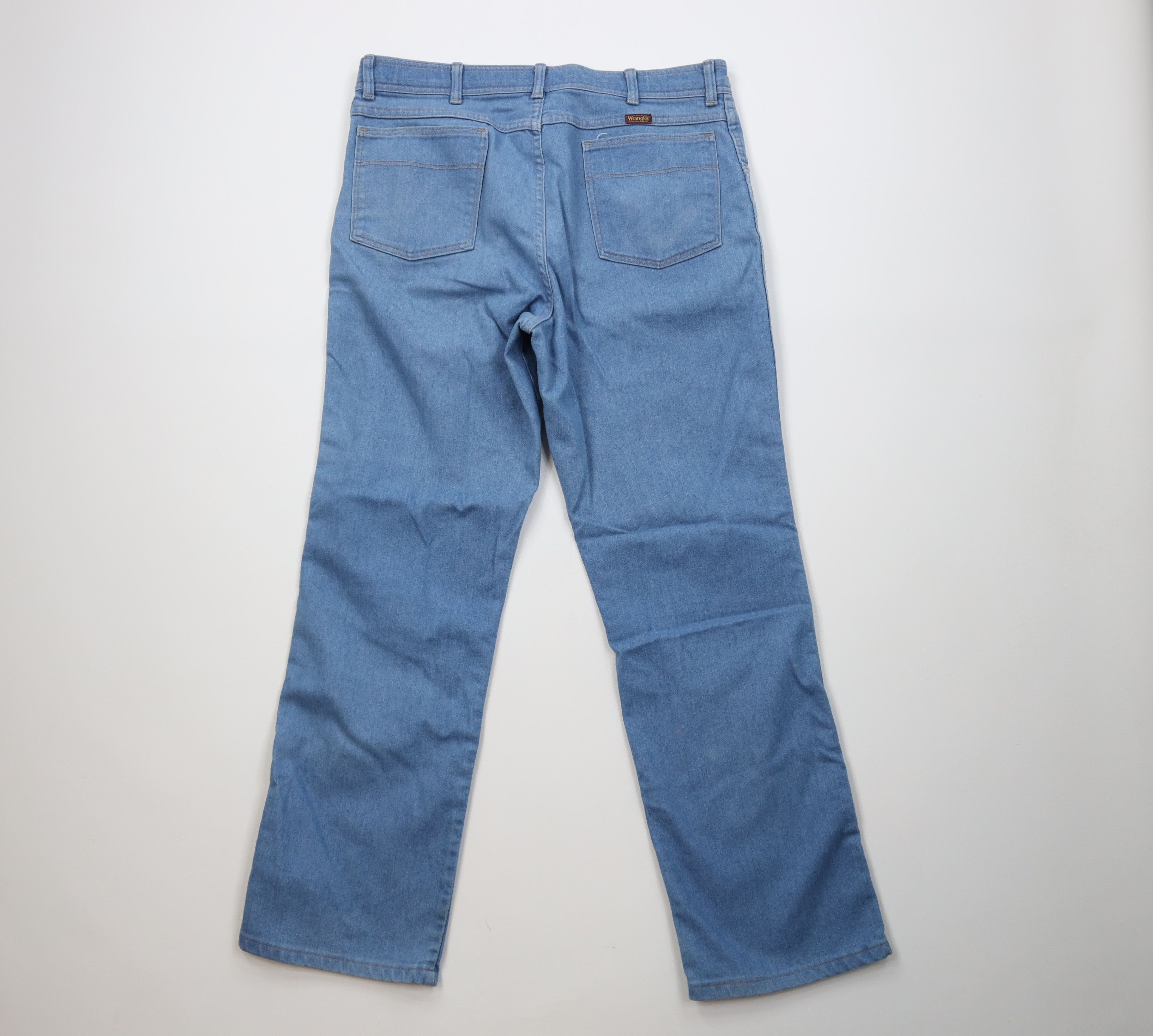 Wrangler Vintage 90s Wrangler Flared Wide Leg Denim Jeans Blue USA Size US 36 / EU 52 - 9 Thumbnail
