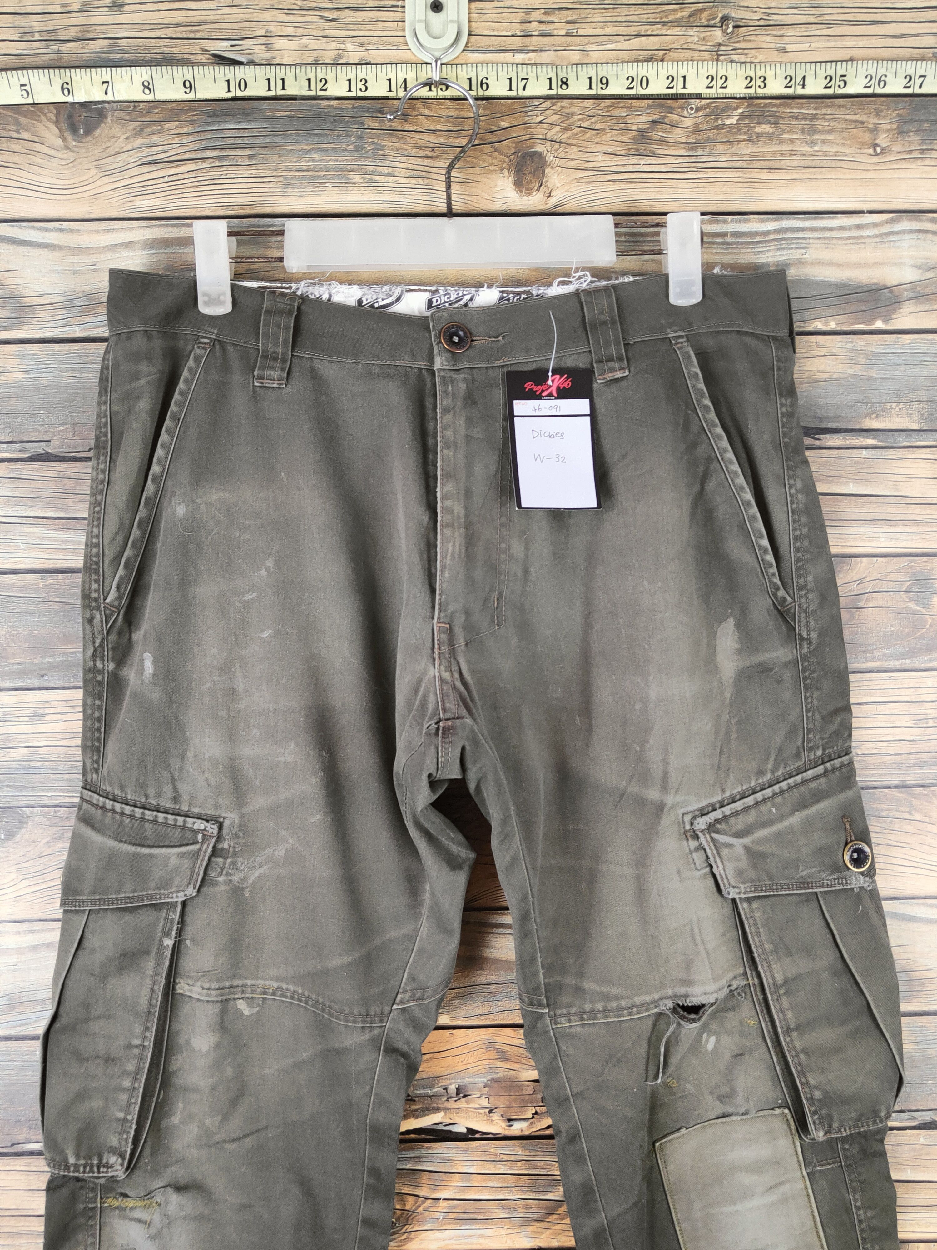 Dickies DL Dickies Olive Multipocket Cargo Pants #46-091 Size US 32 / EU 48 - 2 Thumbnail