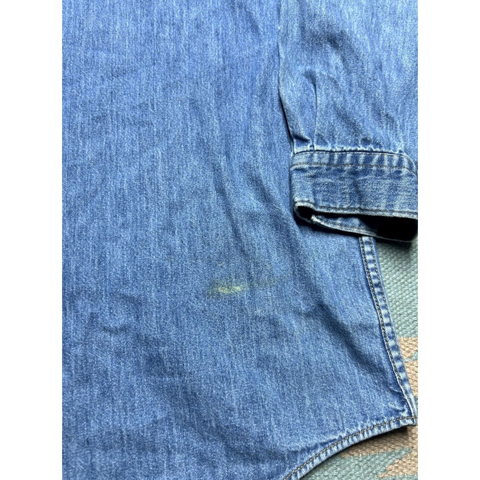 Gap VINTAGE Gap Denim Pearl Snap Shirt Western Cowboy Workwear Men’s Large Denim Shirt L Blue Western Mens Size US L / EU 52-54 / 3 - 7 Thumbnail