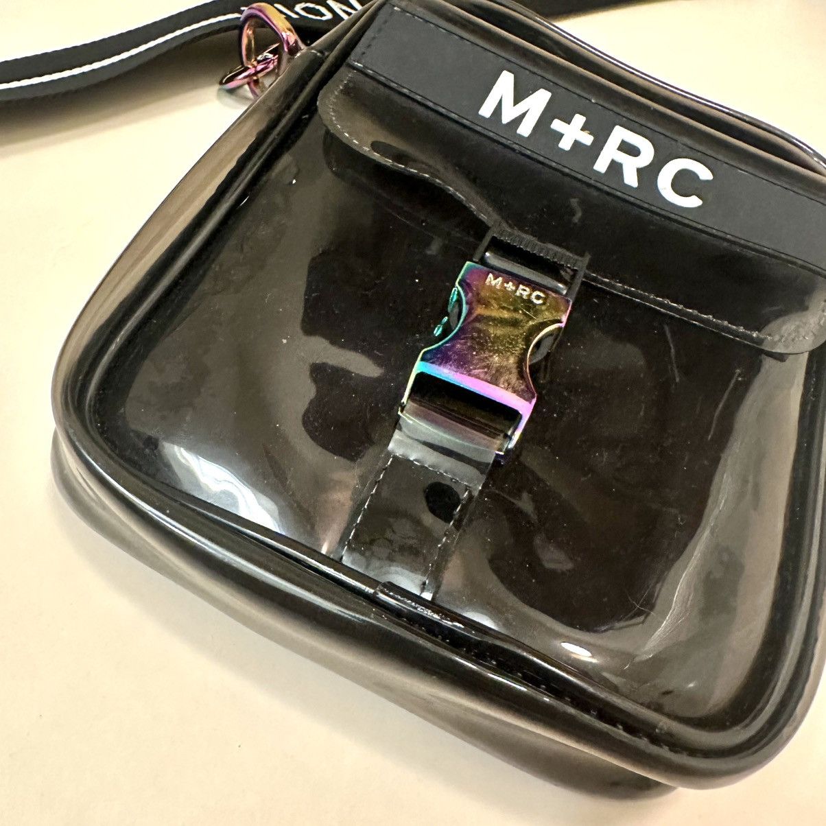M+Rc Noir M+RC Transparent Black Vinyl Cross Body Bag Rainbow Oil Size ONE SIZE - 3 Thumbnail