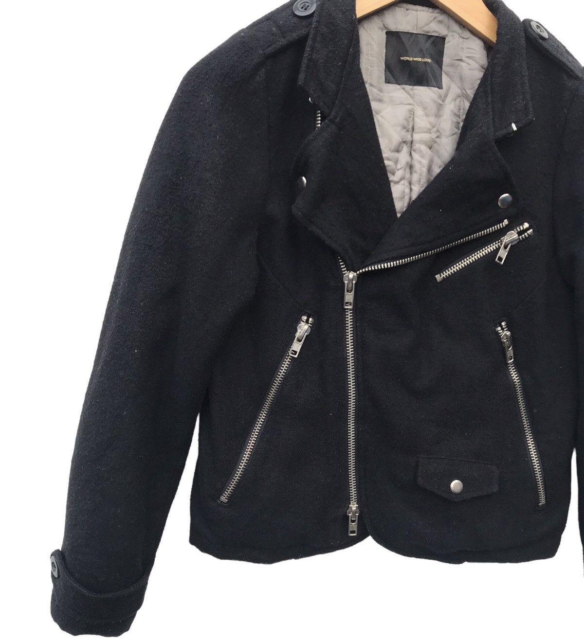 Other World Wide Love Double Collar Rockabilly Punk Bikers Jacket Size US S / EU 44-46 / 1 - 4 Thumbnail