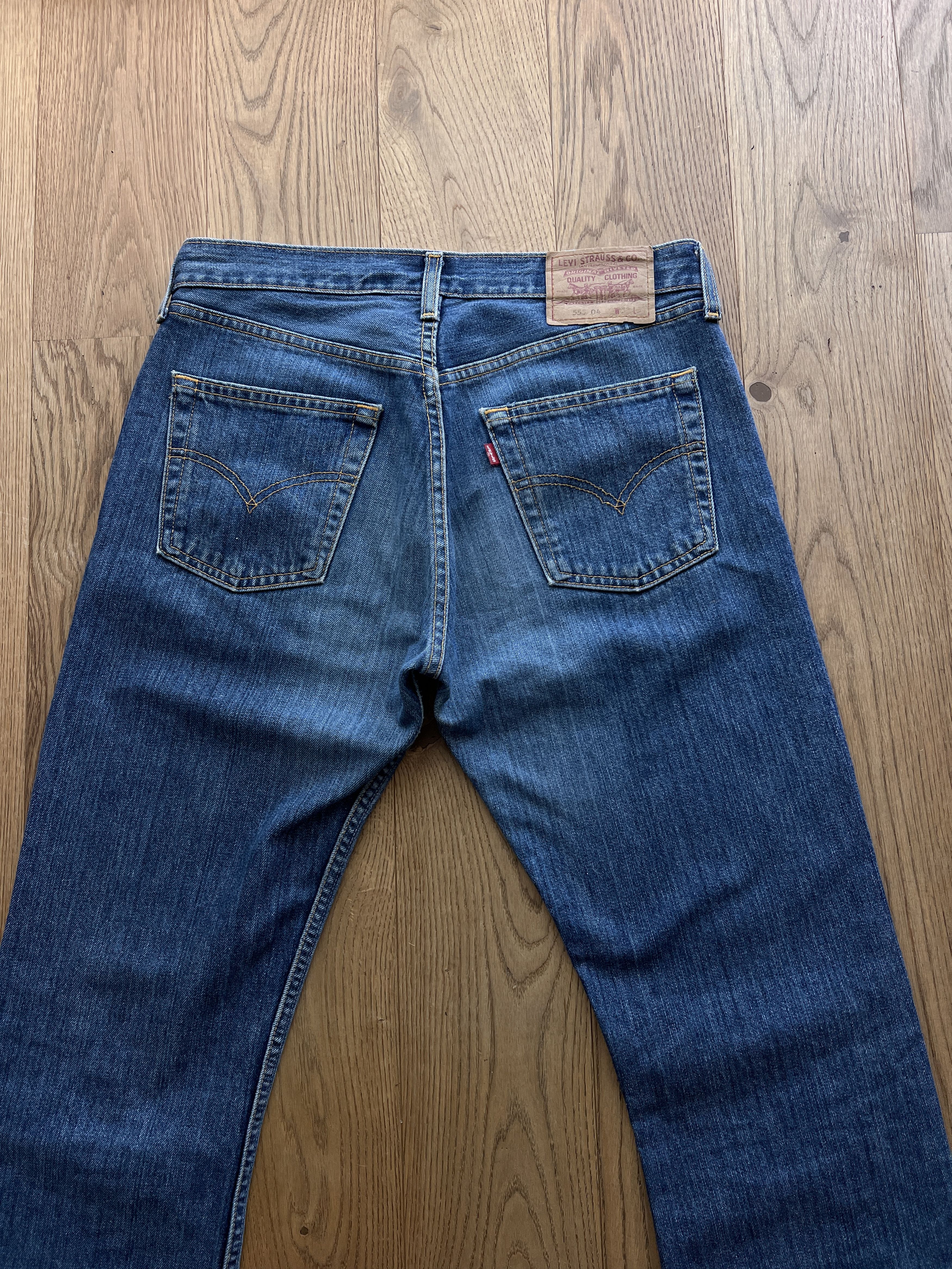 Levi's Vintage Clothing Levis 555 04 Flared boot cut vintage 2000s Retro denim jeans Size US 32 / EU 48 - 13 Thumbnail