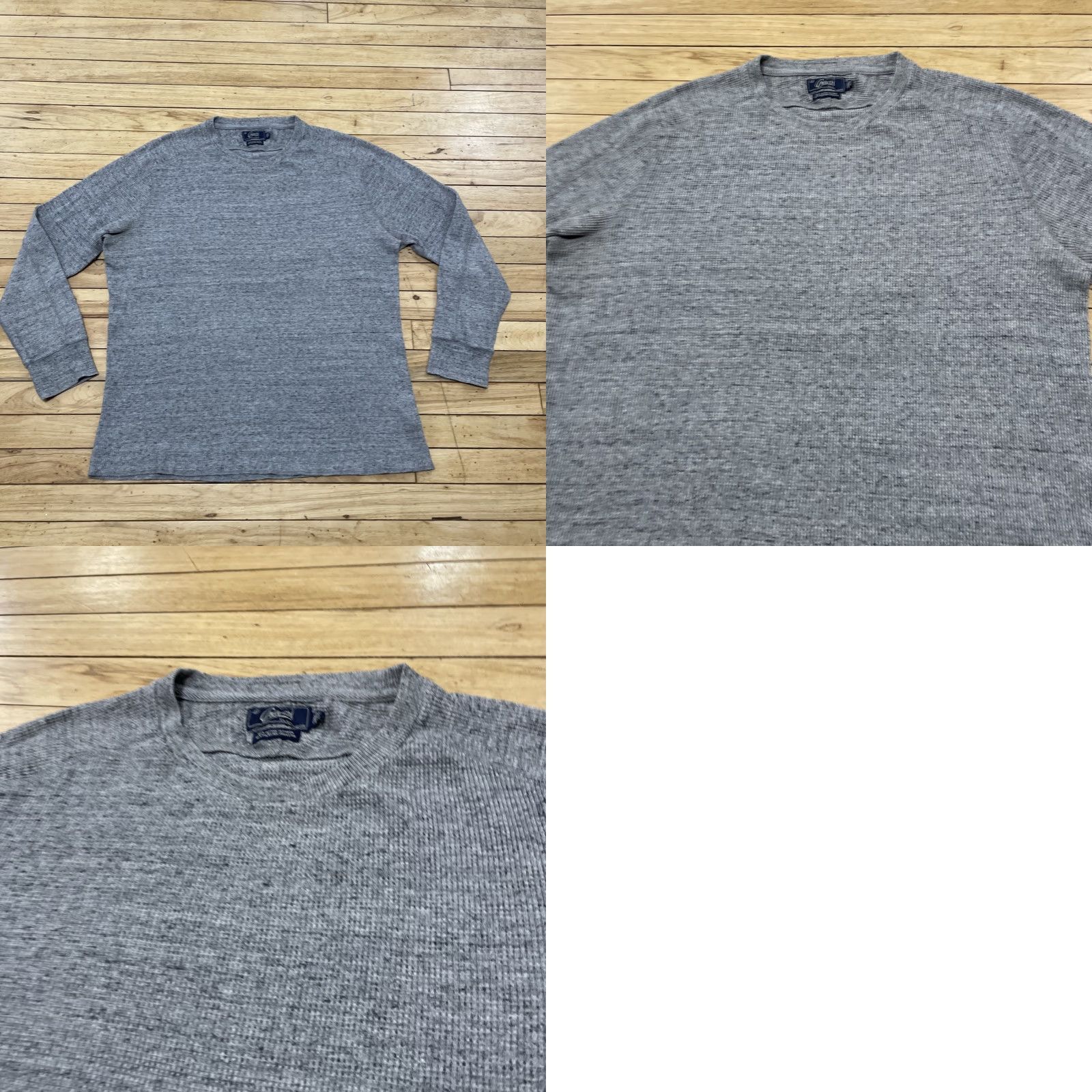Grayers Grayers Waffle Knit Crewneck Long Sleeve Men XL Gray Spec Skater Raw Hem Capsule Shirt Size US XL / EU 56 / 4 - 11 Thumbnail