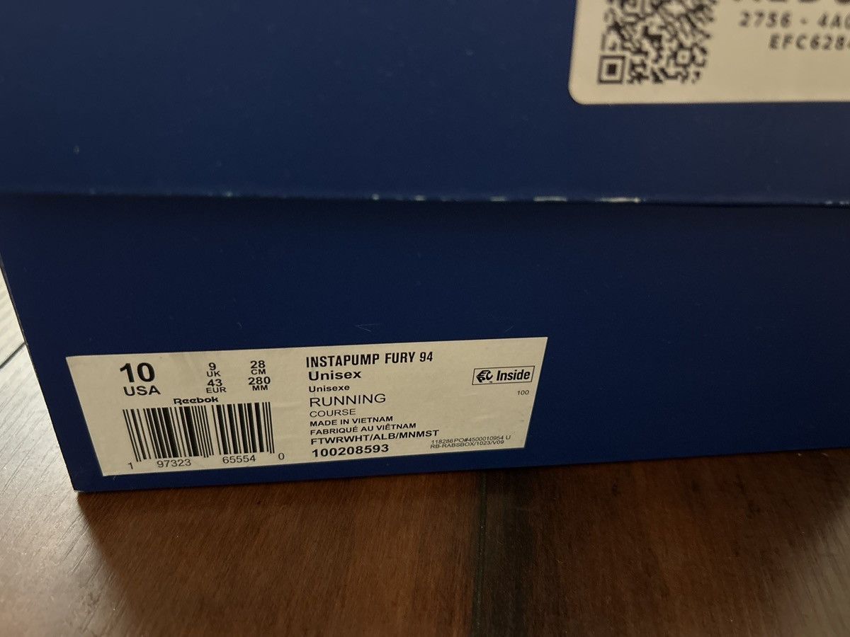 Palace × Reebok Palace X Reebok Instapump Fury Size 10 Mens Worn 1x Lightly Size US 10 / EU 43 - 6 Thumbnail