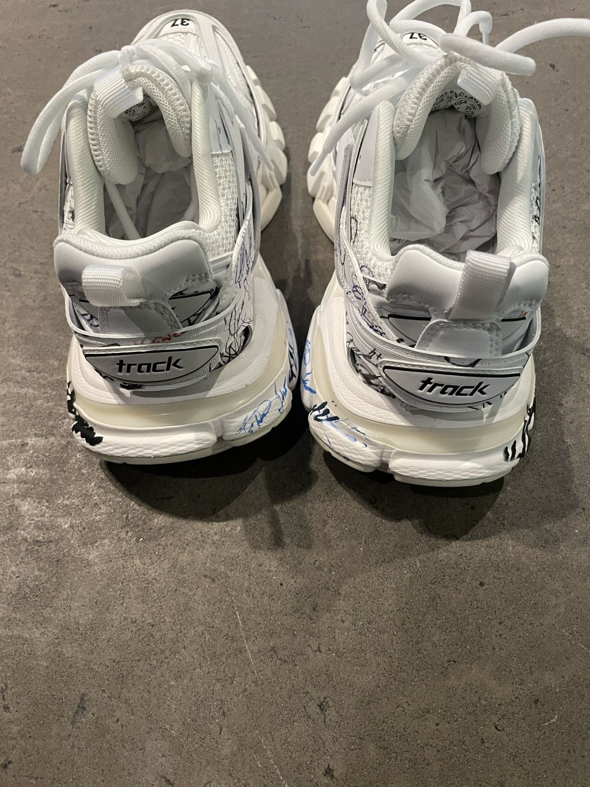 Balenciaga TRACK AUTOGRAPHE SNEAKER IN WHITE Size US 6 / IT 36 - 6 Thumbnail