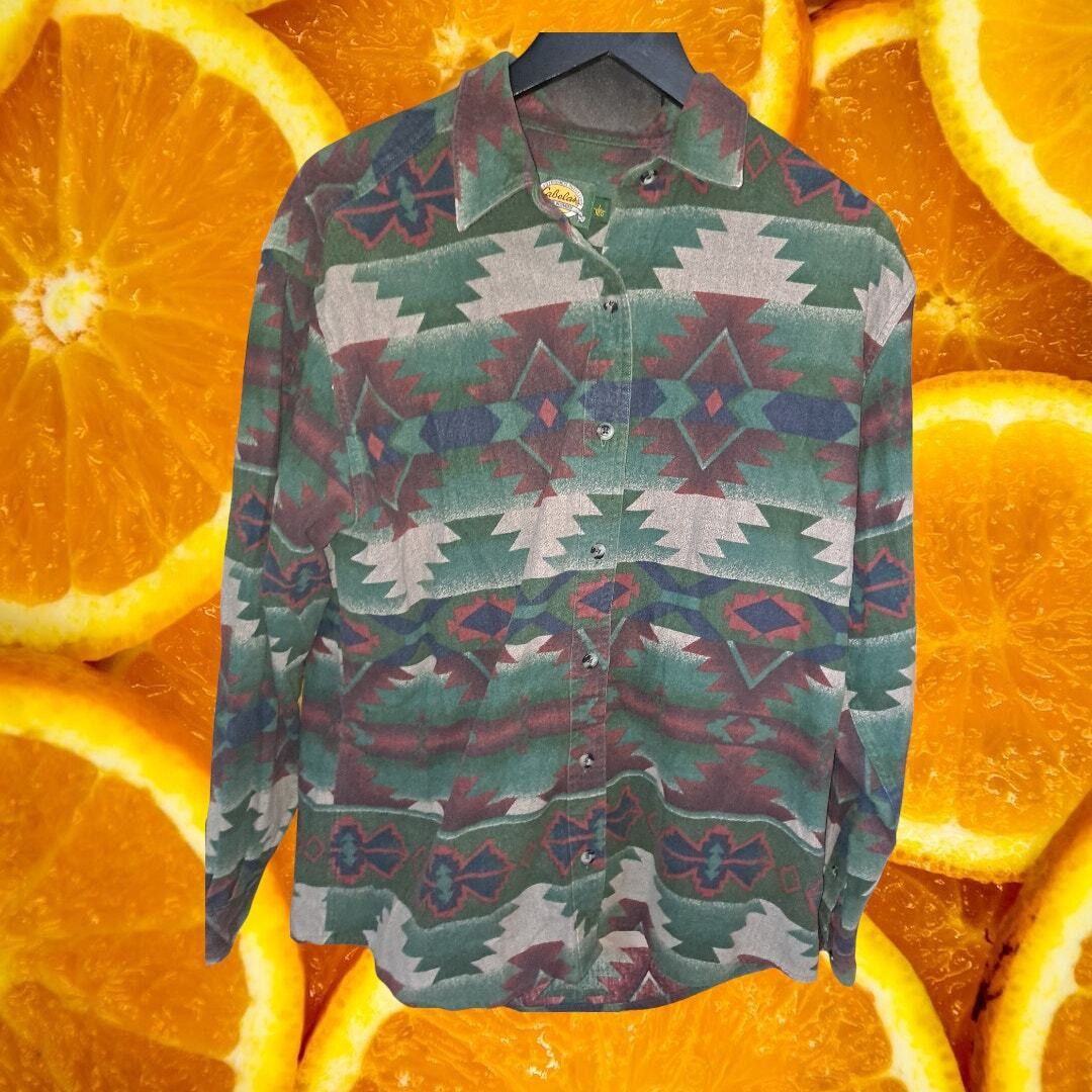 Other Cabela's Aztec Design 100% Cotton Button Up Shirt Size Large Size US L / EU 52-54 / 3 - 4 Thumbnail