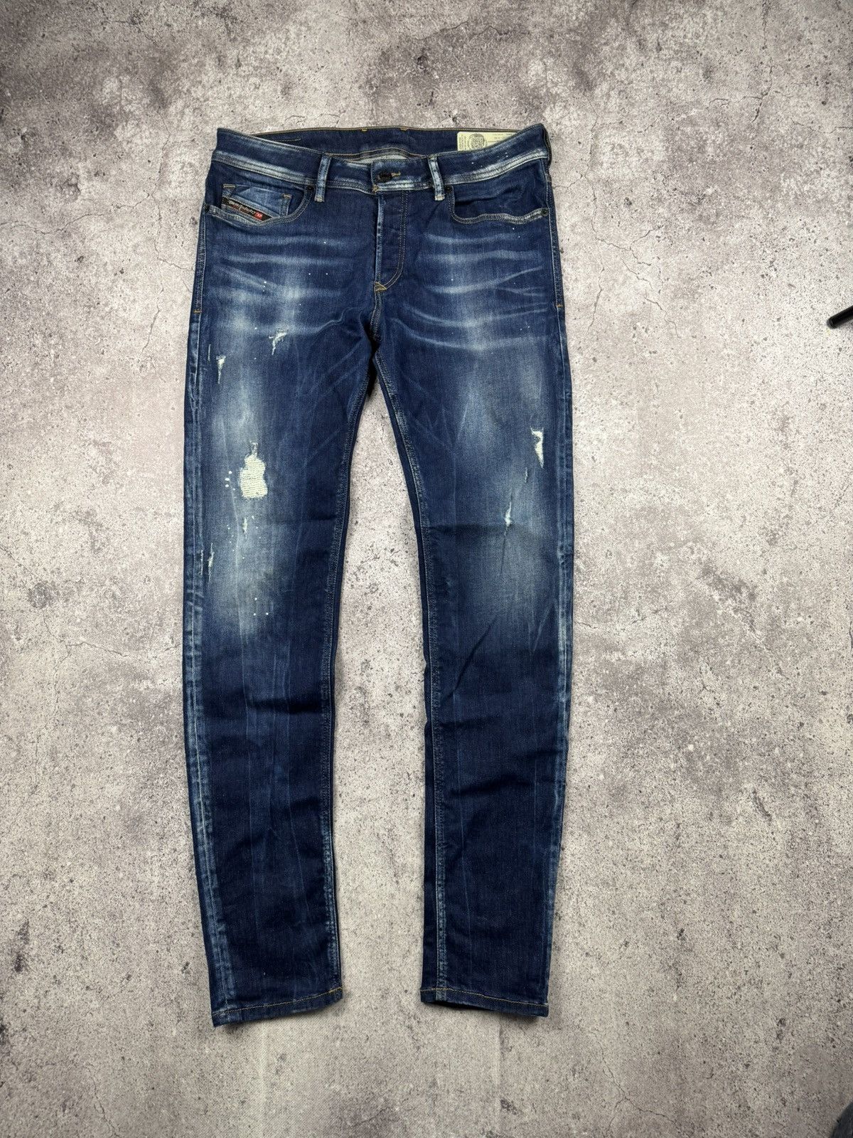 Diesel × Jean Diesel Distressed Denim Slim Skinny Jeans Size US 32 / EU 48 - 1 Thumbnail