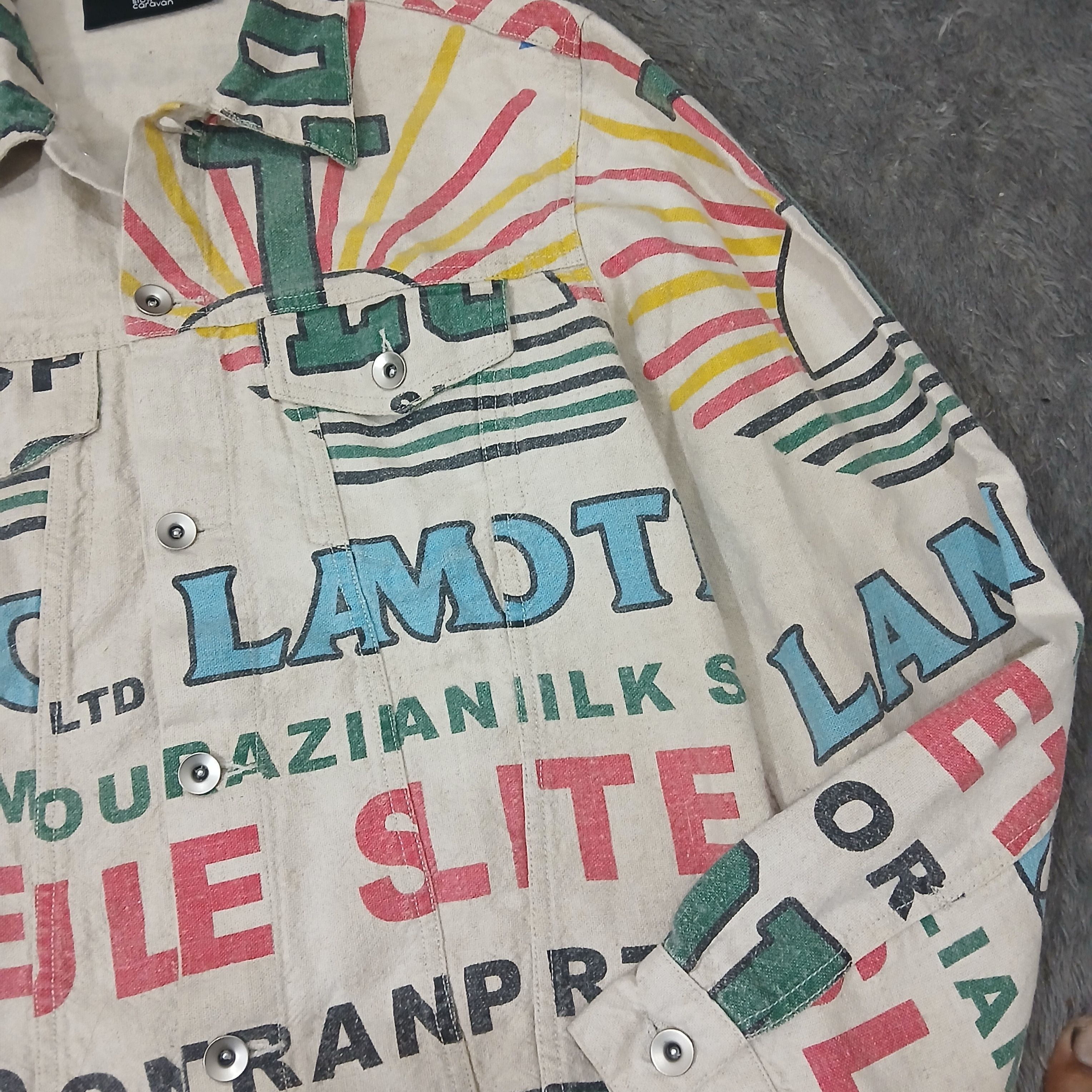 go slow caravan GO SLOW CARAVAN OVERPRINT ART JESUS DENIM JACKET Size M / US 6-8 / IT 42-44 - 6 Thumbnail