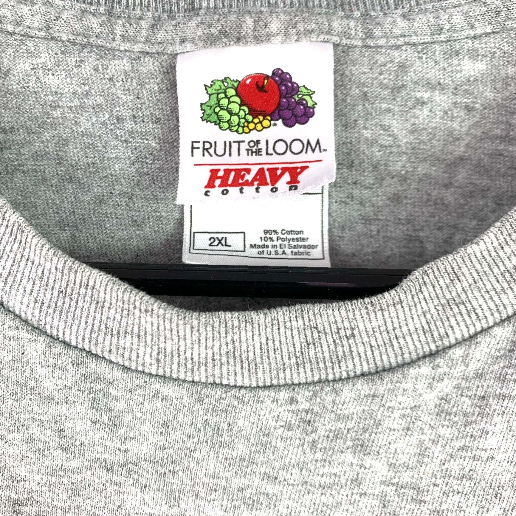Fruit Of The Loom Fruit of the Loom Heritage Fitness Crewneck Tee T-Shirt 2XL Grey Cotton Blend Unisex Adults Short Sleeve Crew Neck Athletic Graphic Print Size US XXL / EU 58 / 5 - 3 Thumbnail