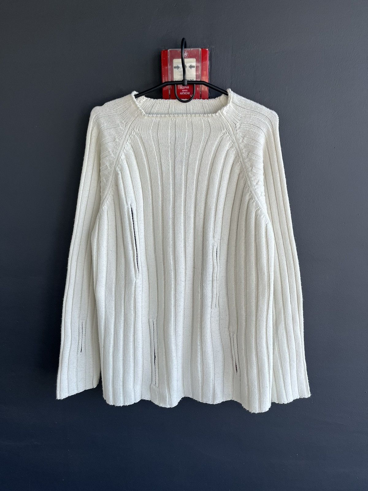 Pre-owned Avant Garde X Prada Vintage Y2k Prada Avant Garde Knitted Sweater In White