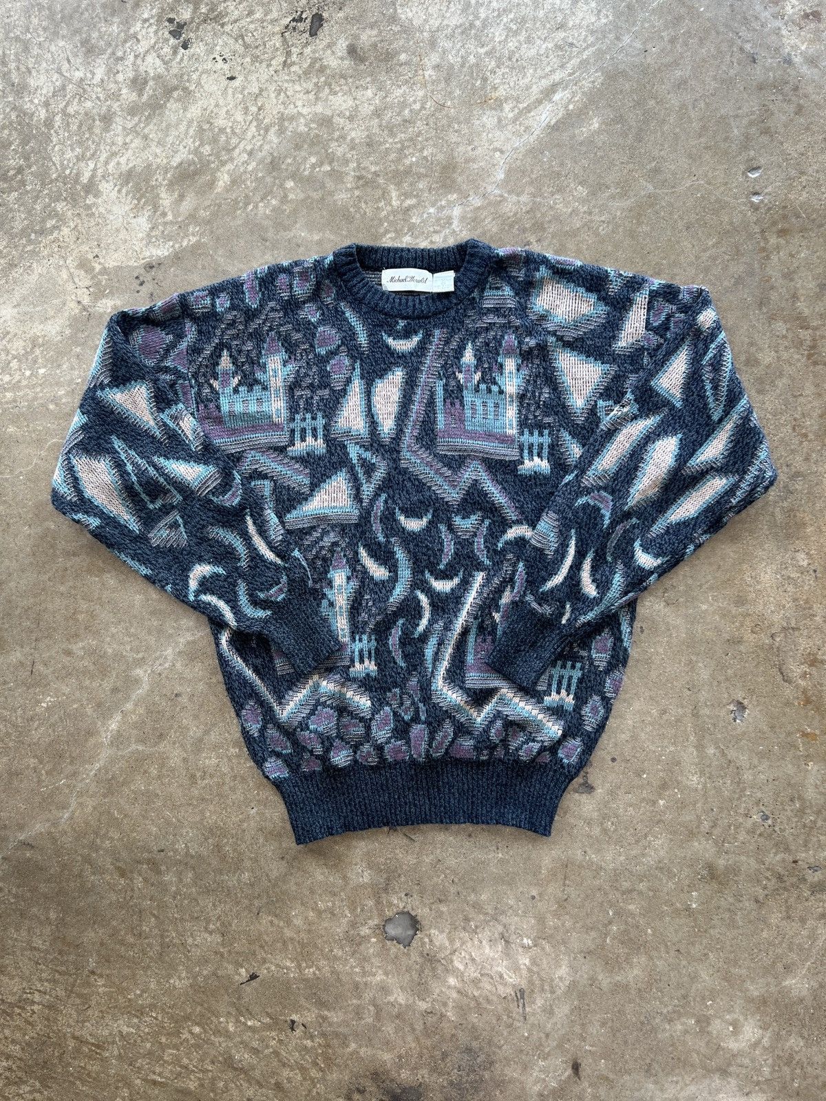 Vintage Vintage Michael Gerald Knit Castle Knit Sweater XL Size US XL / EU 56 / 4 - 2 Thumbnail