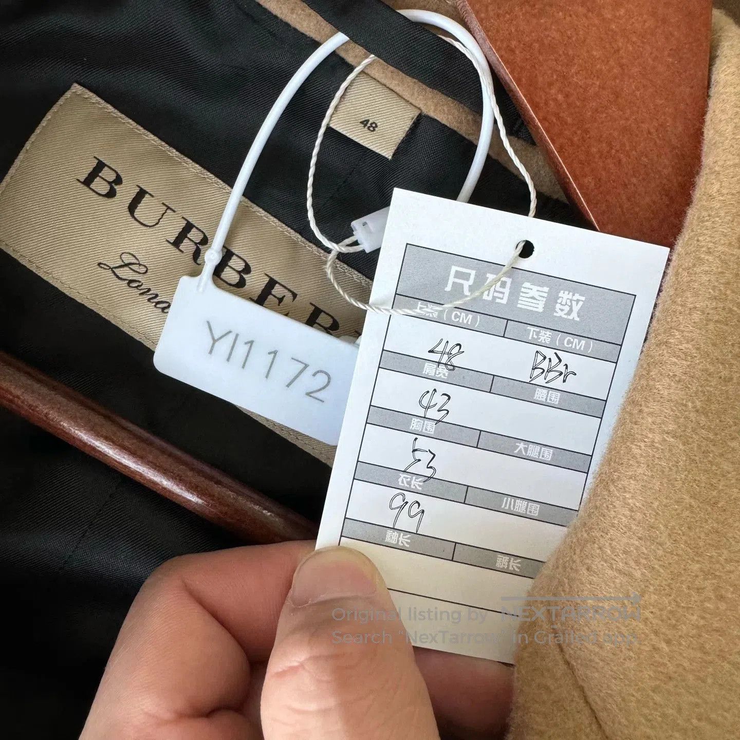 Other Beige Long Wool Blend Coat Size M. Size US M / EU 48-50 / 2 - 8 Thumbnail