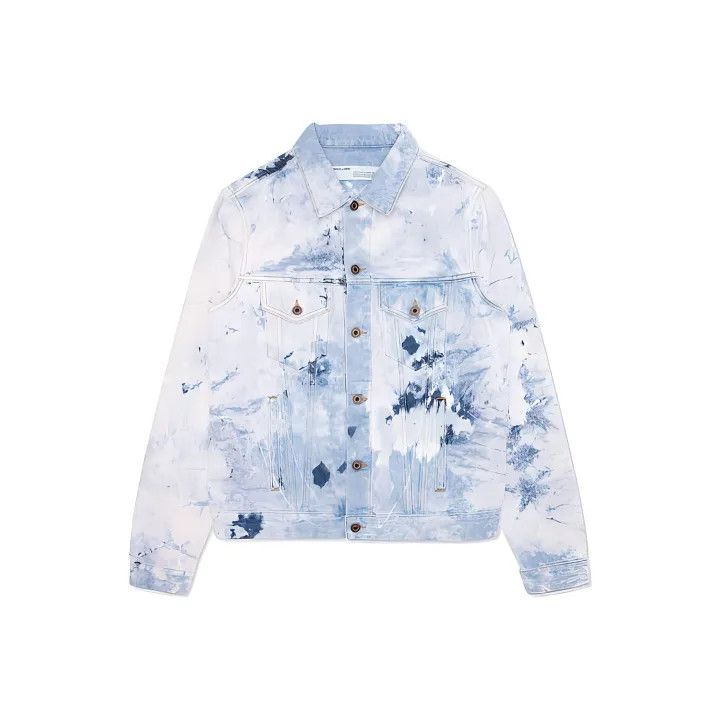 Off-White Off-White Bleached Denim Jacket for Men 0079 Size US L / EU 52-54 / 3 - 1 Thumbnail