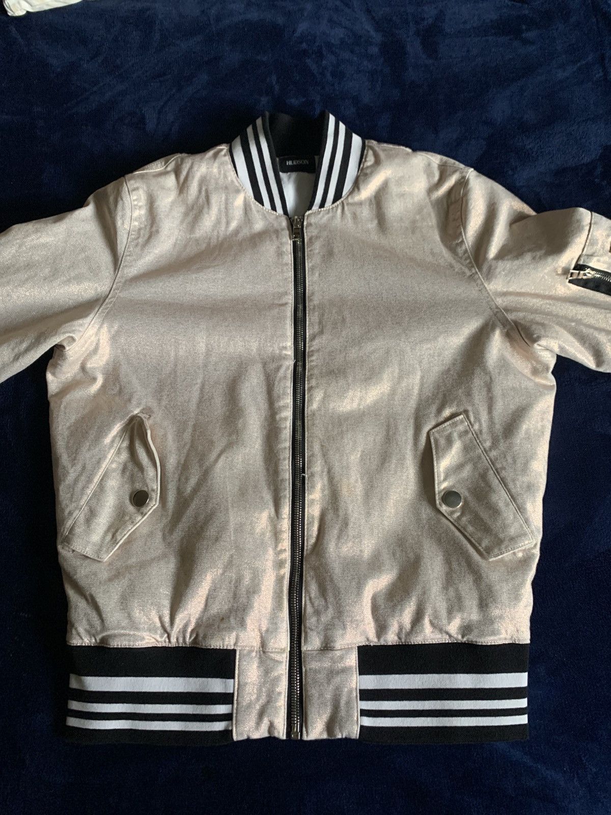 Hudson Hudson Bomber Jacket Sparkly Pink Streetwear Vintage Fashion Size S / US 4 / IT 40 - 5 Thumbnail