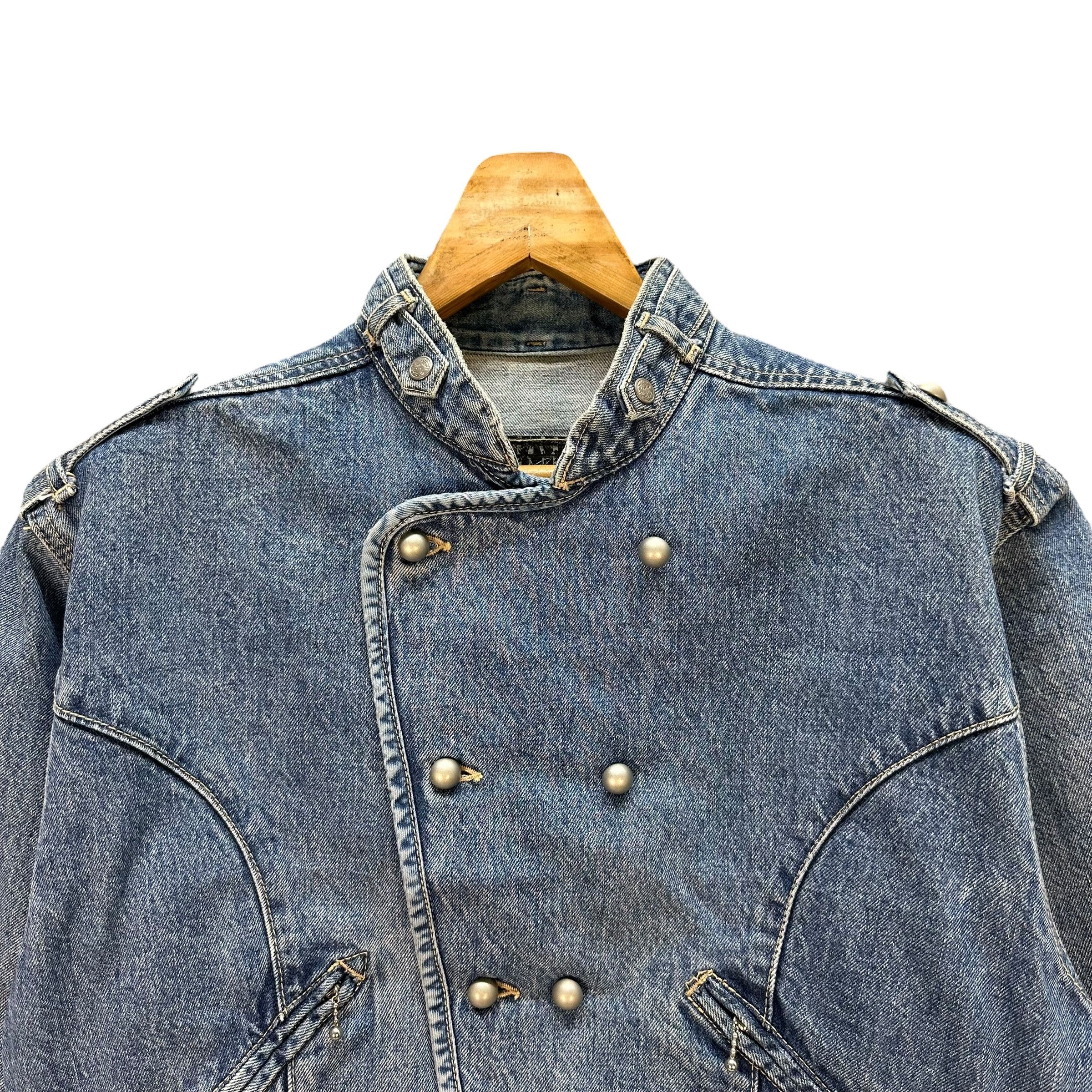 Japanese Brand Vintage Denim Jacket Nice Design #A2-0031 Size M / US 6-8 / IT 42-44 - 2 Thumbnail