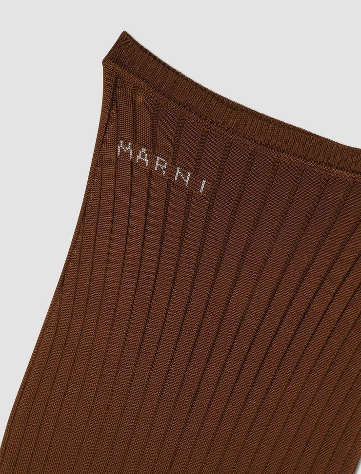Marni o1y1125 Maxi Skirt in Brown Size 27" / US 4 / IT 40 - 2 Thumbnail
