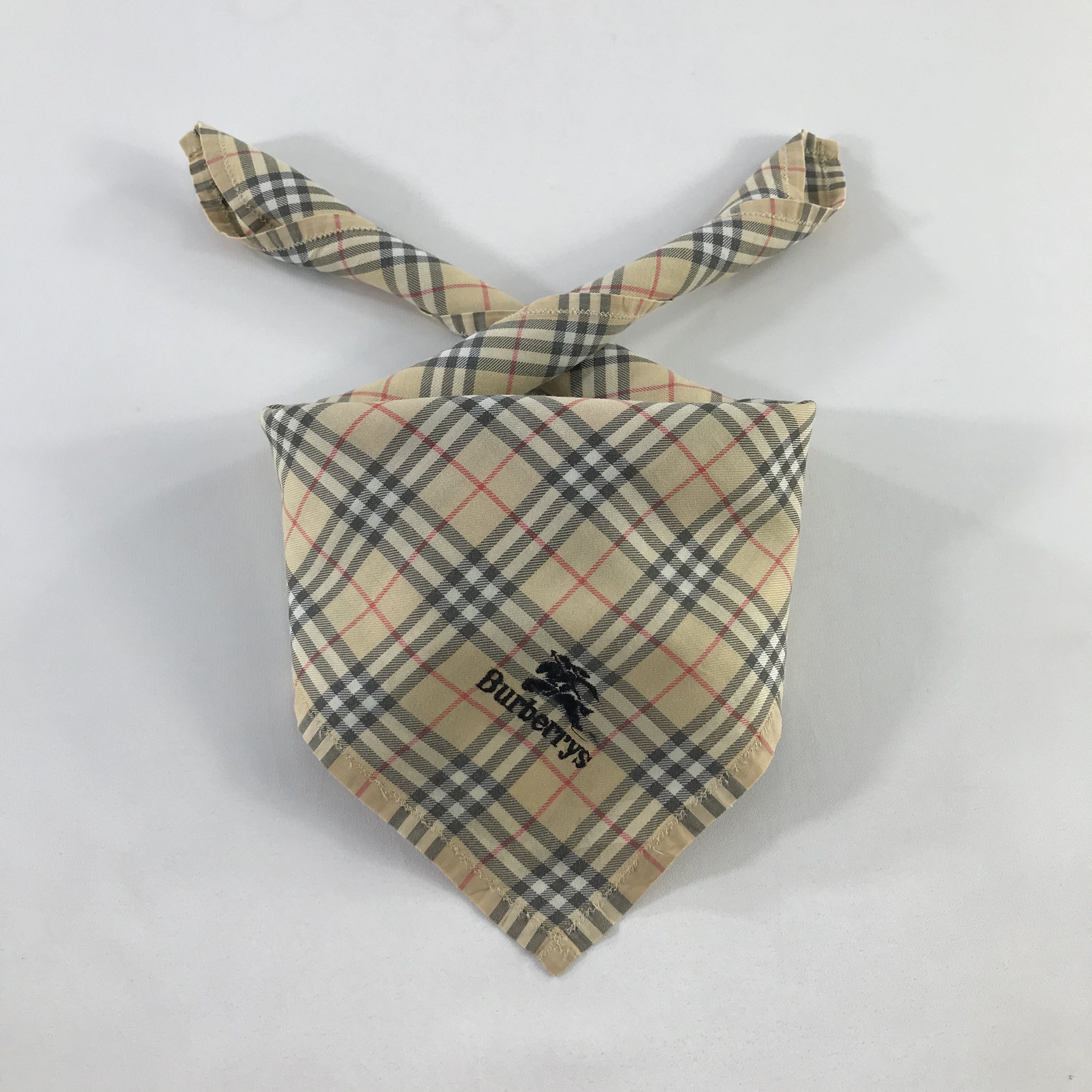 Burberry × Vintage Burberry Bandana / Handkerchief / Neckerchief - S873 Size ONE SIZE - 3 Thumbnail
