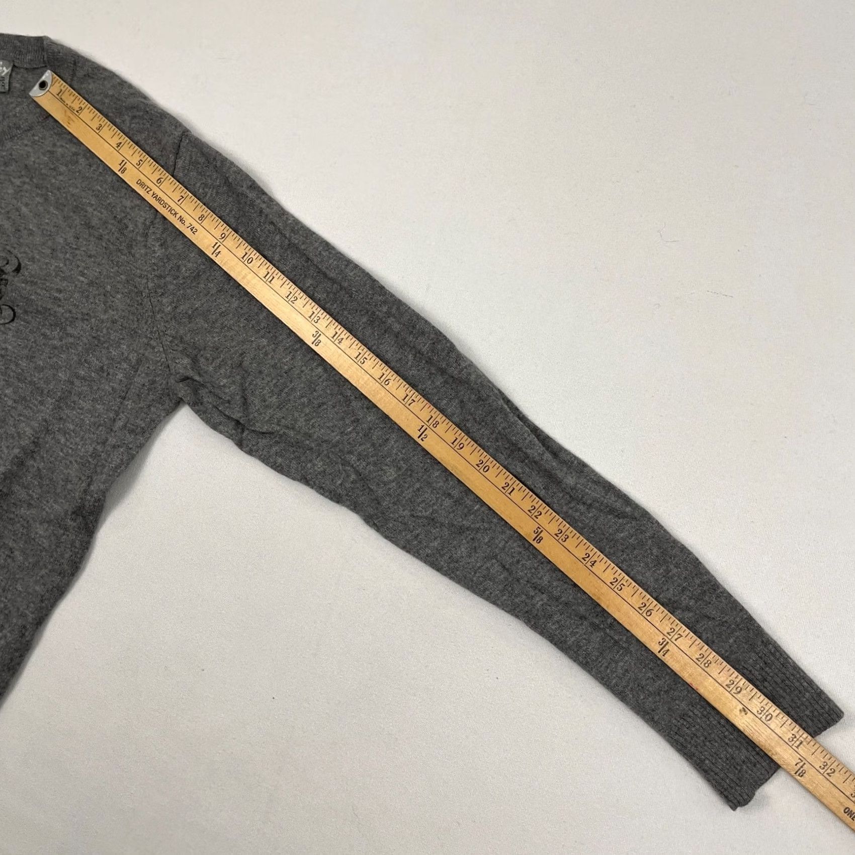 Lucky Brand VINTAGE Lucky Brand Y2K Knitwear Sweater Unisex Adults M Gray Wool Skull Print Crew Neck Pullover Knit Size US M / EU 48-50 / 2 - 6 Thumbnail