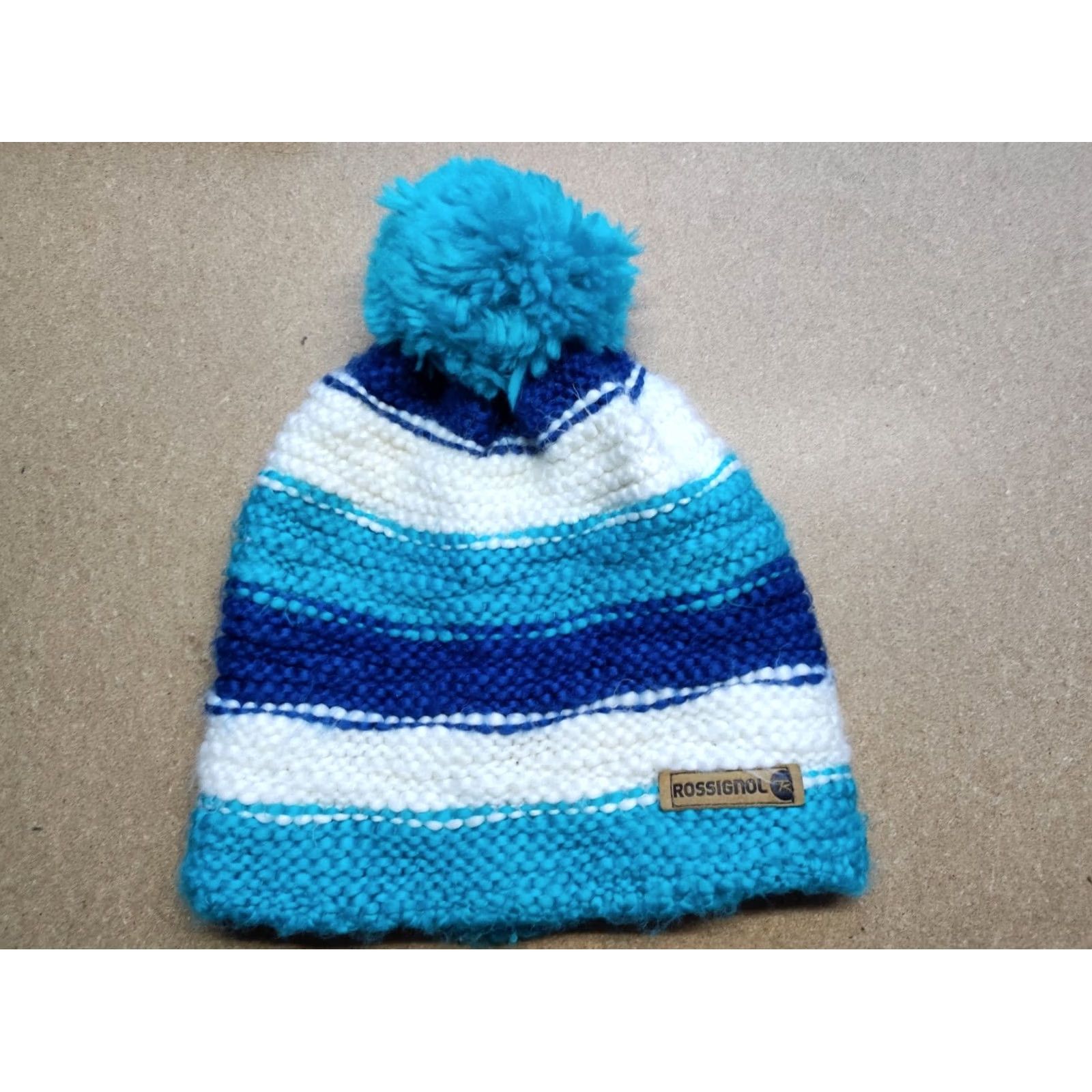 Rossignol Rossignol Beanie Hat One Size Pom Pom Lined Striped Knit Outdoor Winter Warm Ski Unisex Adults Mens Womens Size ONE SIZE - 2 Thumbnail