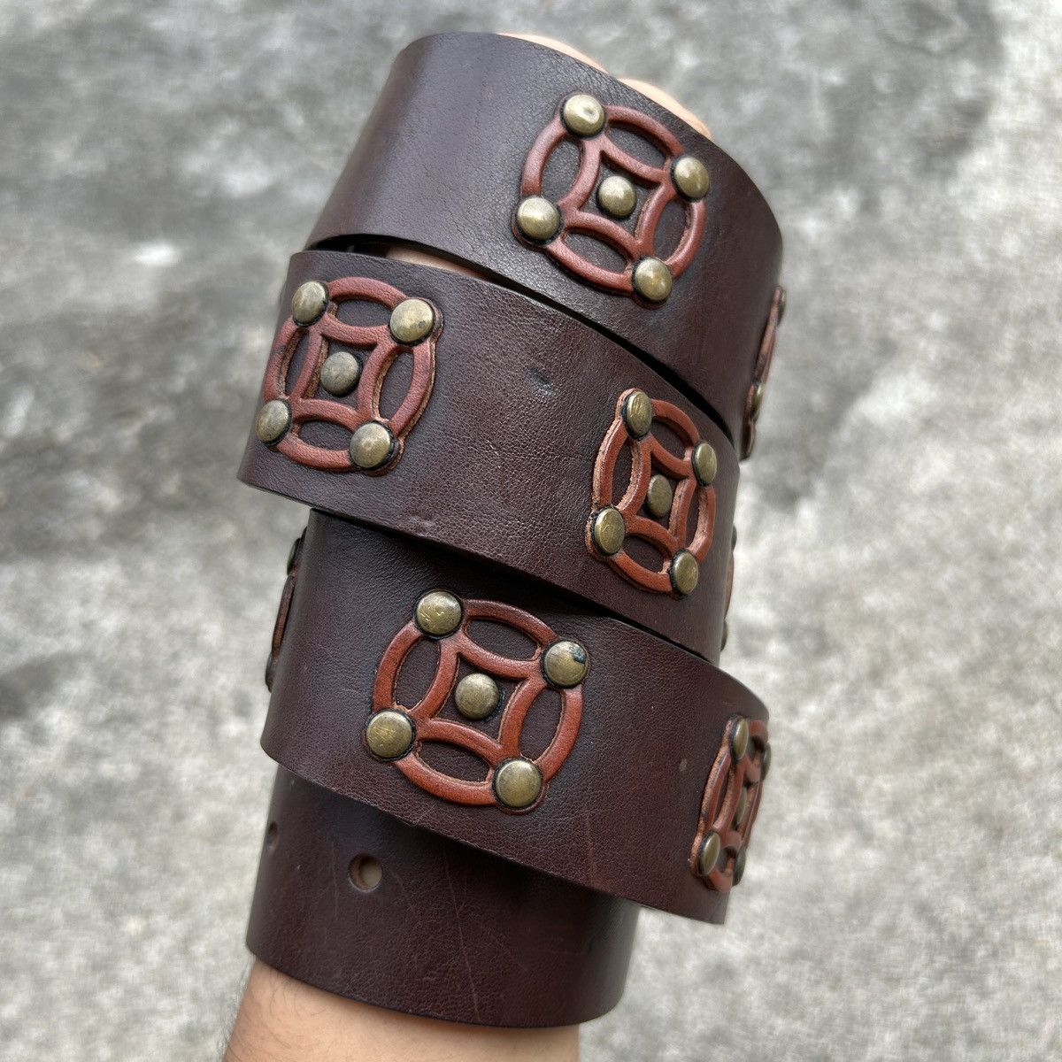 Vintage Vintage studded leather belt (Kapital Style) Size ONE SIZE - 2 Thumbnail