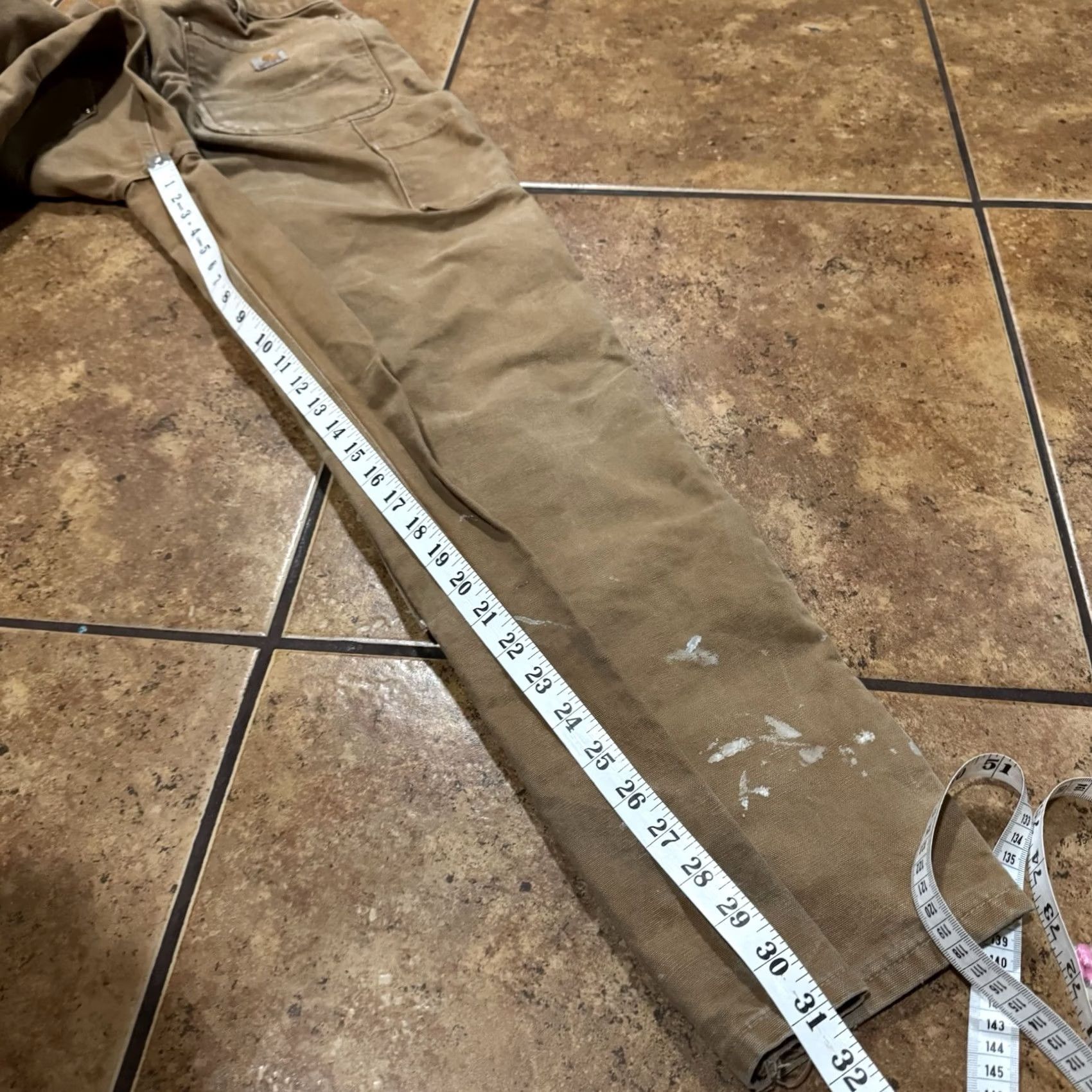 Carhartt VTG Carhartt Pants Mens 34x31 Brown Carpenter Straight Double Knee USA 90s Canvas Workwear 34 Mens Brown Size US 34 / EU 50 - 8 Thumbnail