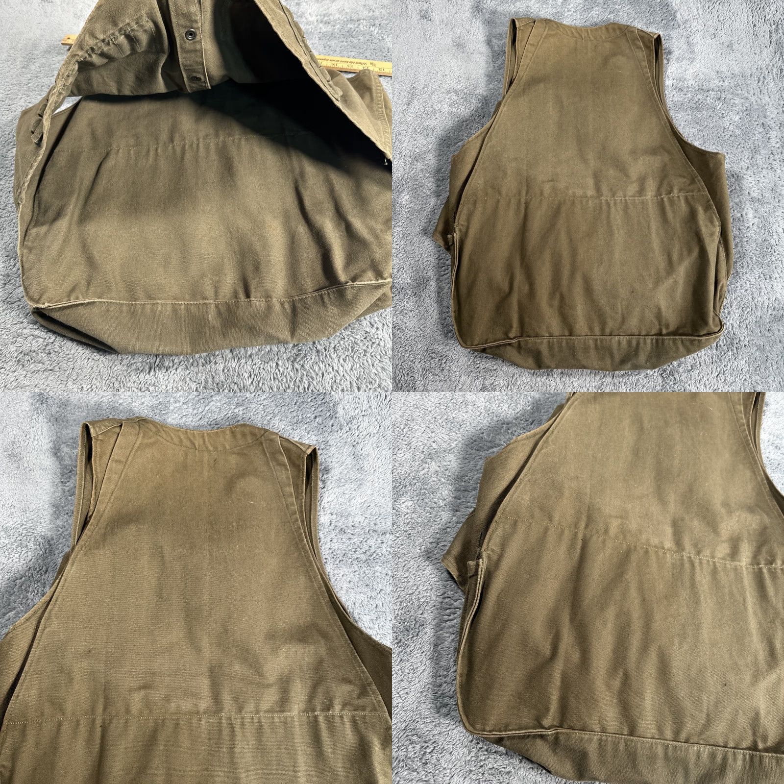 Vintage VINTAGE Hunting Vest Canvas Duck OG Sateen Green Size XL 48 Men USA Front Button Vest Holiday 1950s A++ Antique 1930s Size US XL / EU 56 / 4 - 8 Thumbnail