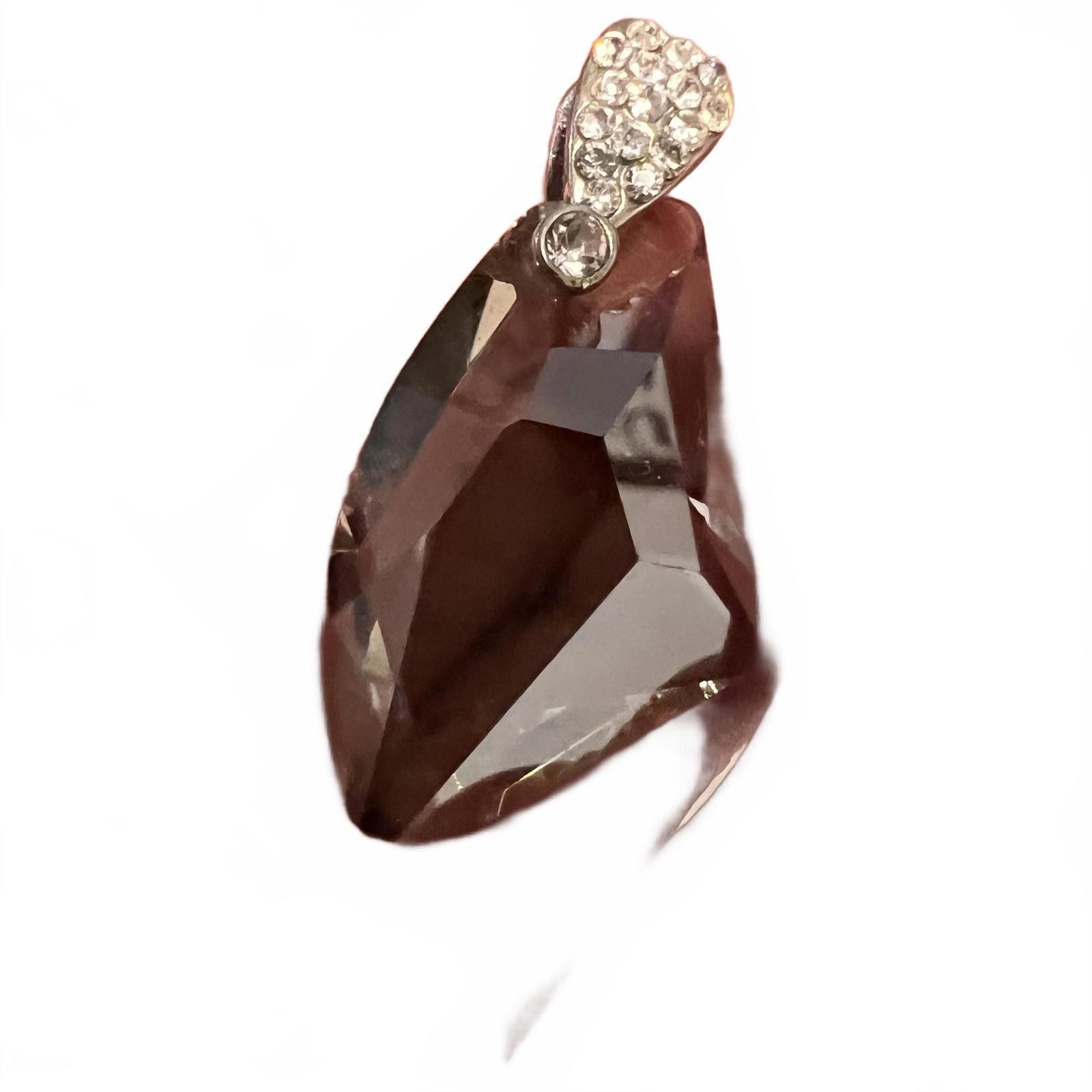 Other Clear Faceted Crystal Pendant with Rhinestone Bail Size ONE SIZE - 3 Thumbnail