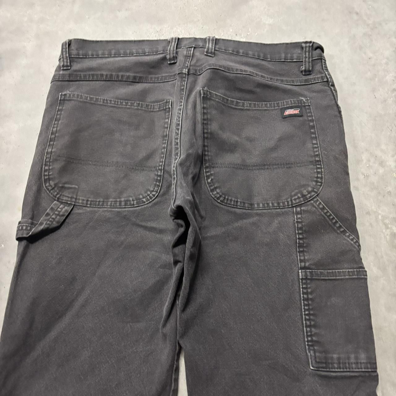 Dickies × Vintage Crazy Vintage Y2K/20000s Faded Black Dickies Skater Workwear Carpenter Pants! Size US 33 - 7 Thumbnail