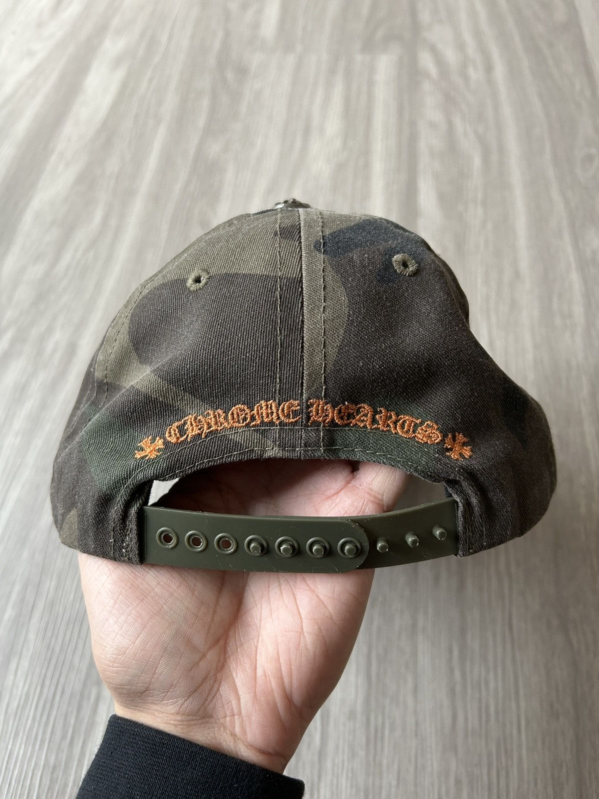 Chrome Hearts Chrome Hearts CH Baseball Snapback Hat Camo Size ONE SIZE - 6 Thumbnail
