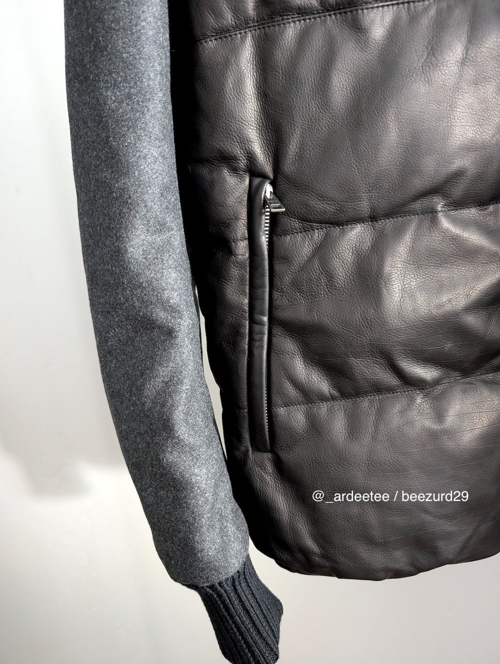 Marni *NEW* $4K LEATHER DOWN CASHMERE BOMBER JACKET Size US M / EU 48-50 / 2 - 5 Thumbnail