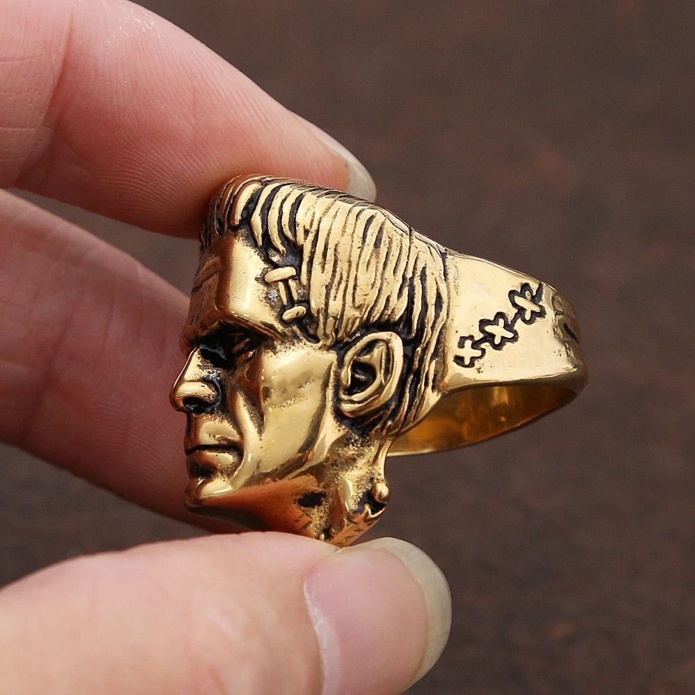 Jewelry Vintage Stainless Steel Gold Ring Size ONE SIZE - 2 Thumbnail