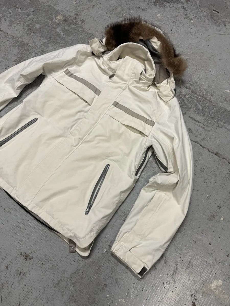 Prada AW2006 Prada Cream Beige White Utility Fur Hooded Jacket Size US L / EU 52-54 / 3 - 6 Thumbnail