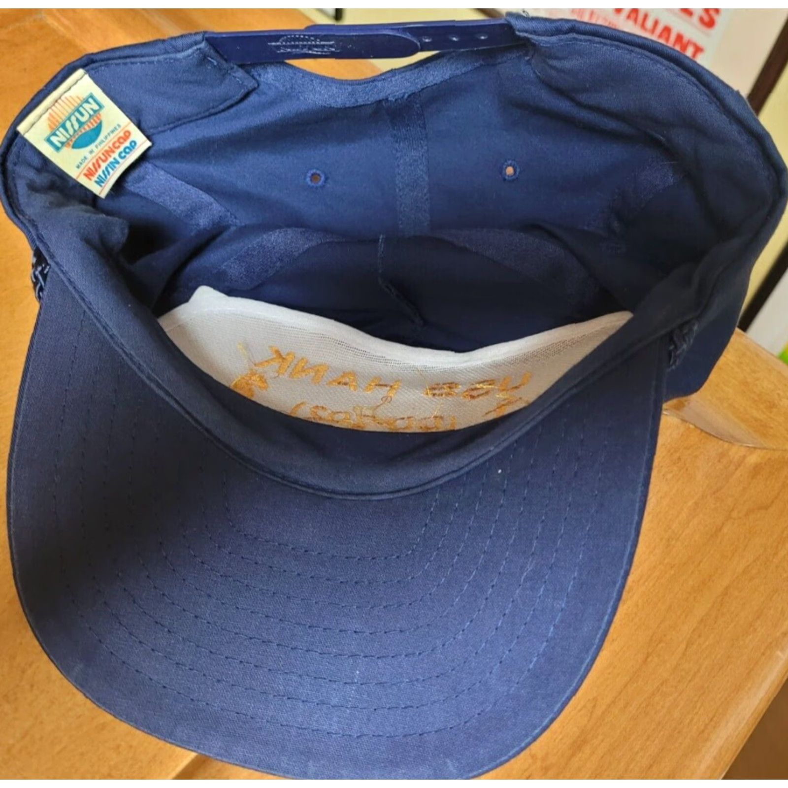 Vintage VINTAGE USS HANK DD-702 Jacksonville 97 US Navy Ship WWII Baseball Hat Cap NICE Veteran Cap Men One Size Blue Navy Adjustable Cotton Polyester Size ONE SIZE - 4 Thumbnail