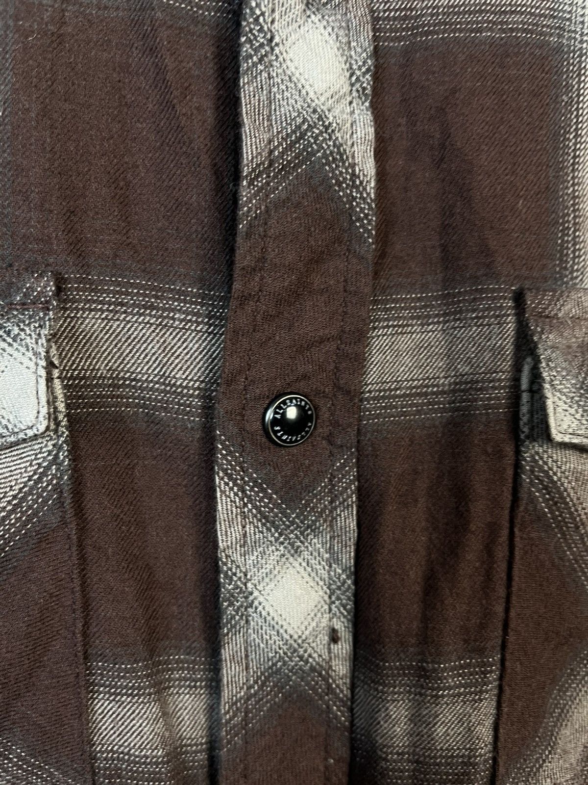 Allsaints All Saints Cotton Plaid Long Sleeve Shirt Size US S / EU 44-46 / 1 - 8 Thumbnail