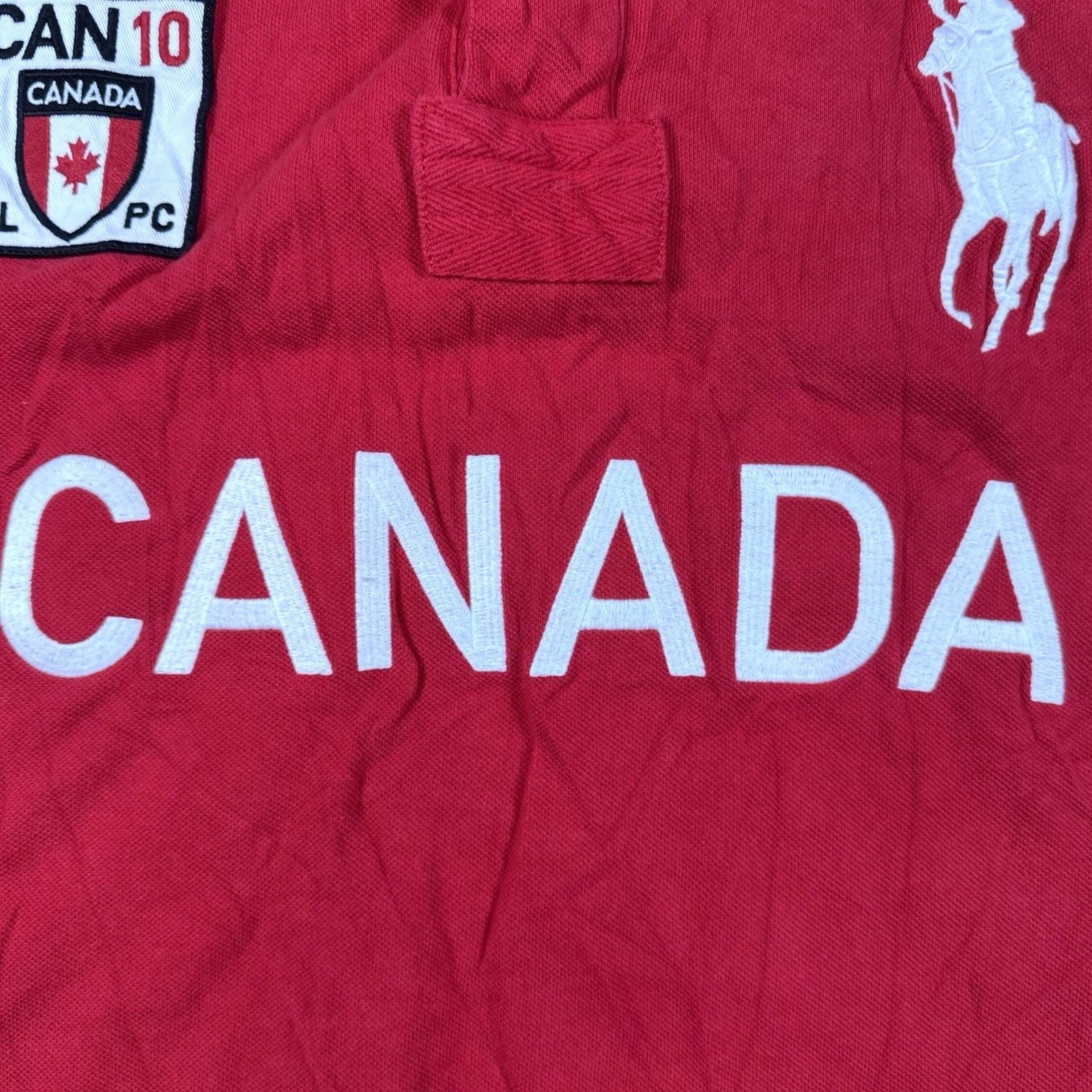 Ralph Lauren Polo Ralph Lauren Shirt Mens XXL Red White Big Pony Canada Crest Polo #10 Polo Shirt Size US XXL / EU 58 / 5 - 6 Thumbnail