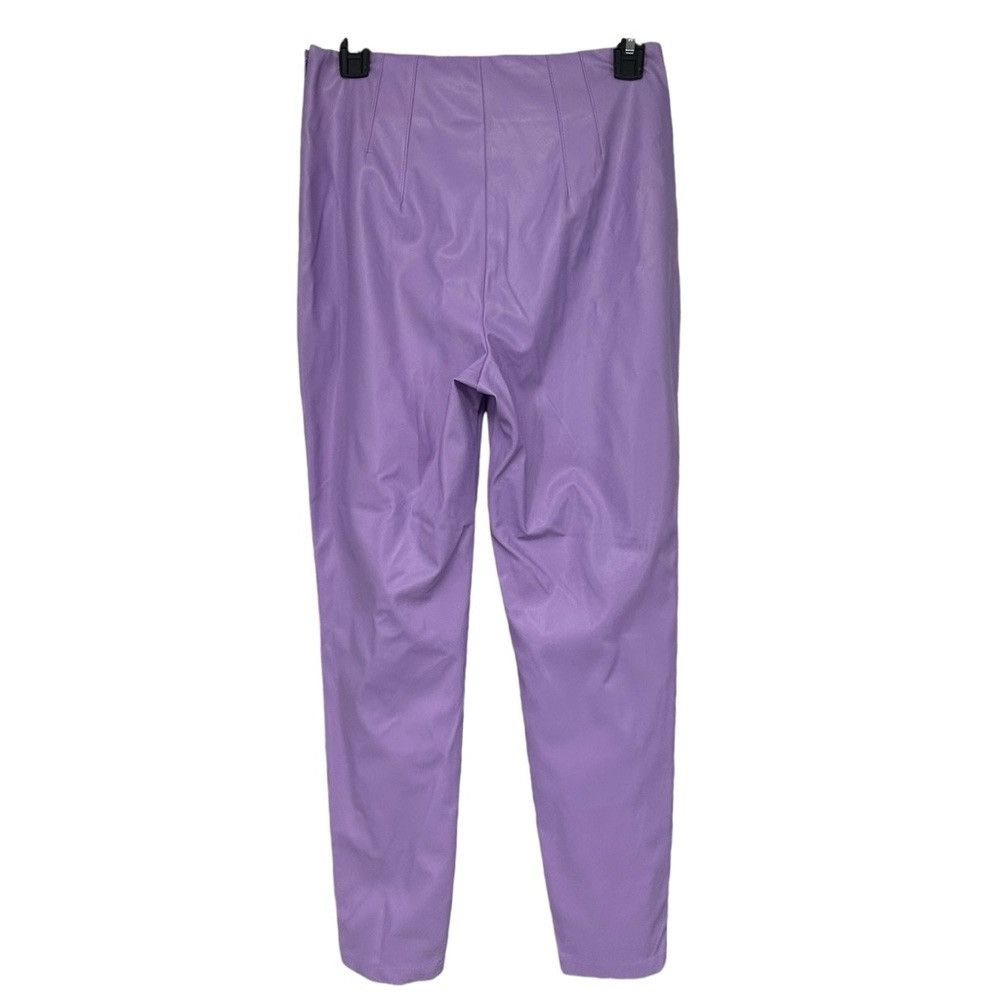 NOCTURNE NOCTURNE CARROT FAUX LEATHER LAVENDER LEGGINGS Size 28" / US 6 / IT 42 - 10 Thumbnail