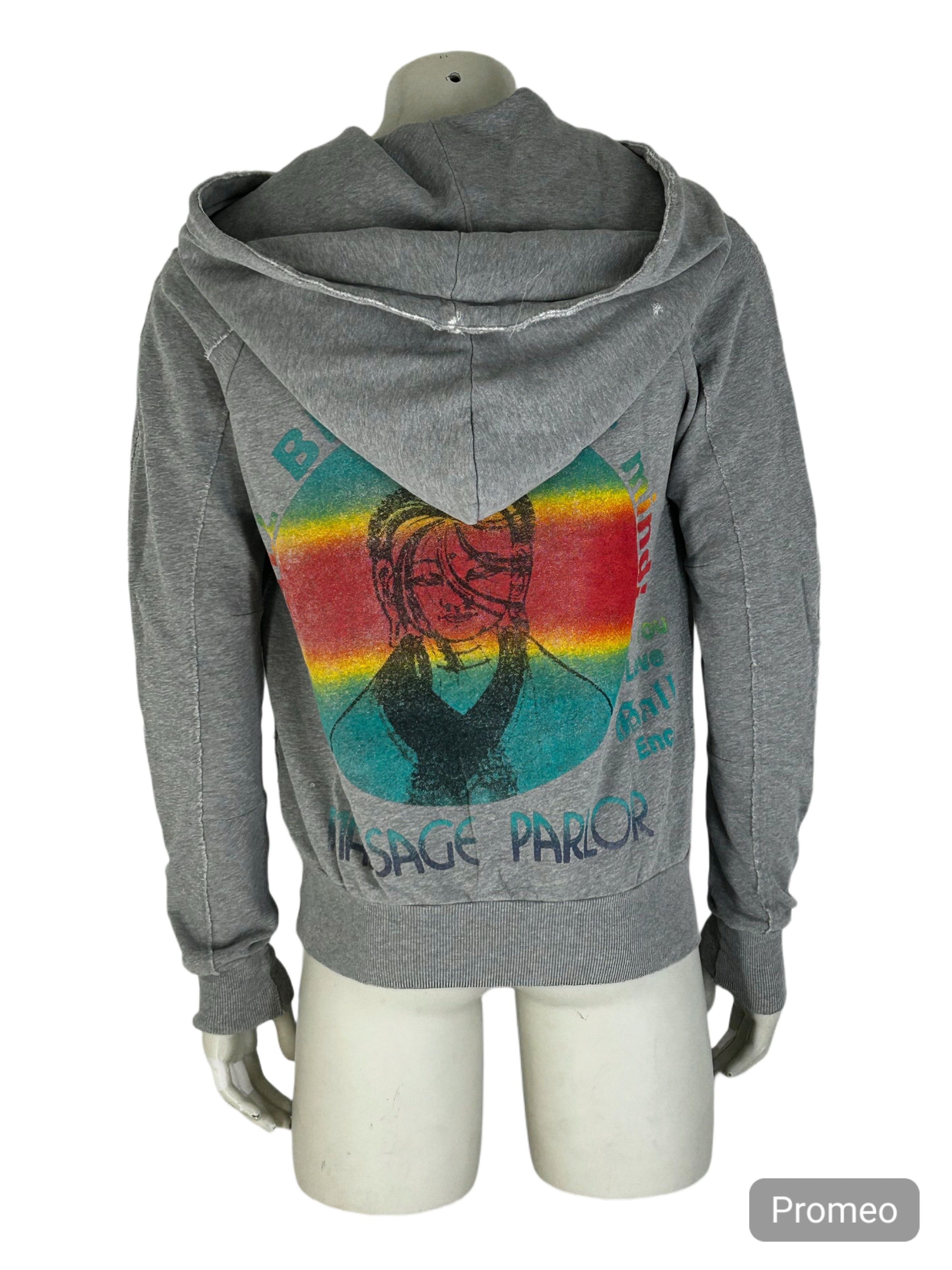 John Galliano JohnGallianoDistressed 'Blow Your Mind' Graphic Jersey Hoody Size US L / EU 52-54 / 3 - 3 Thumbnail