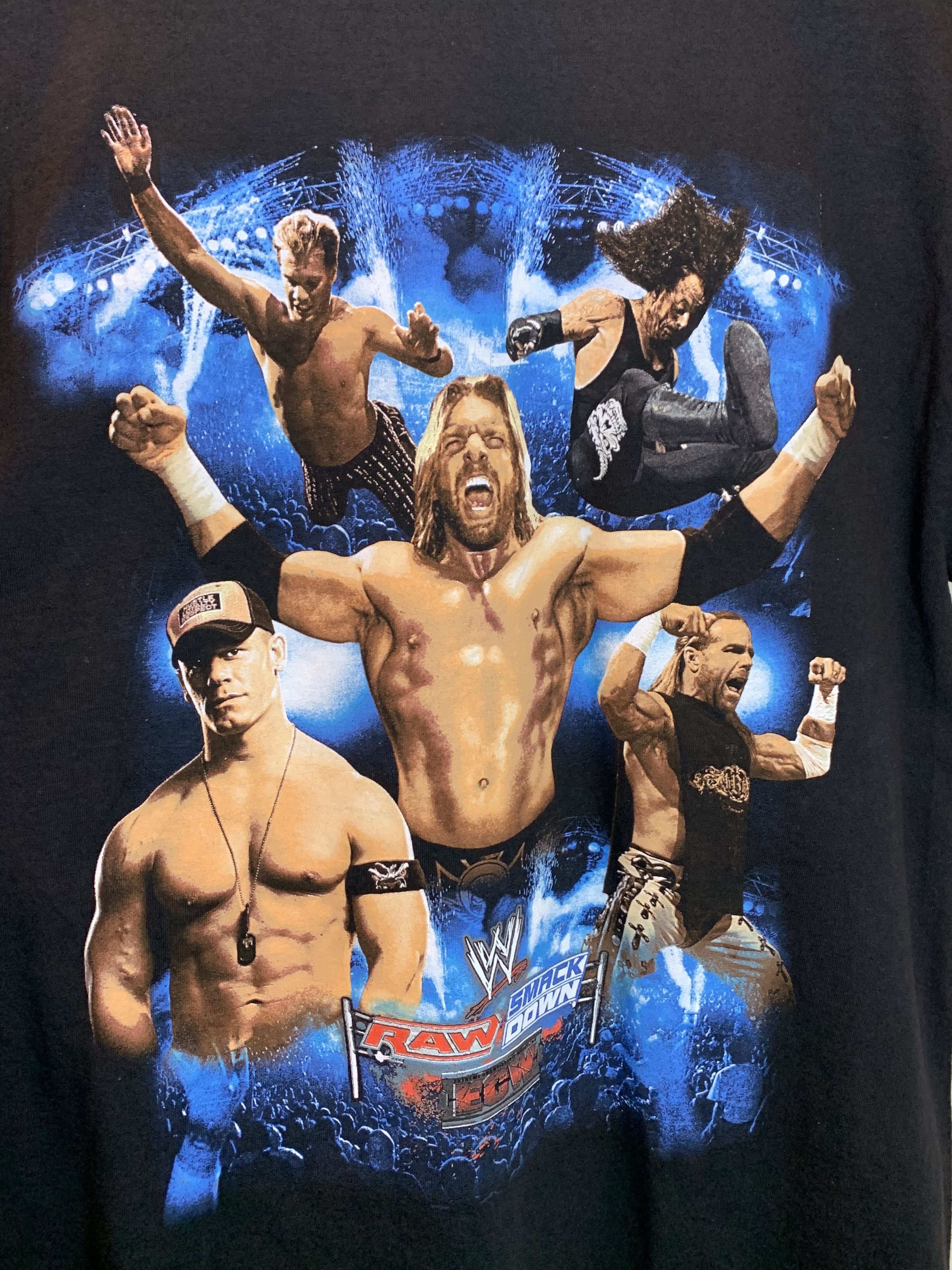 WWE *RARE* Vintage WWE Smackdown RAW ECW Wrestling T-Shirt L Size US L / EU 52-54 / 3 - 3 Thumbnail