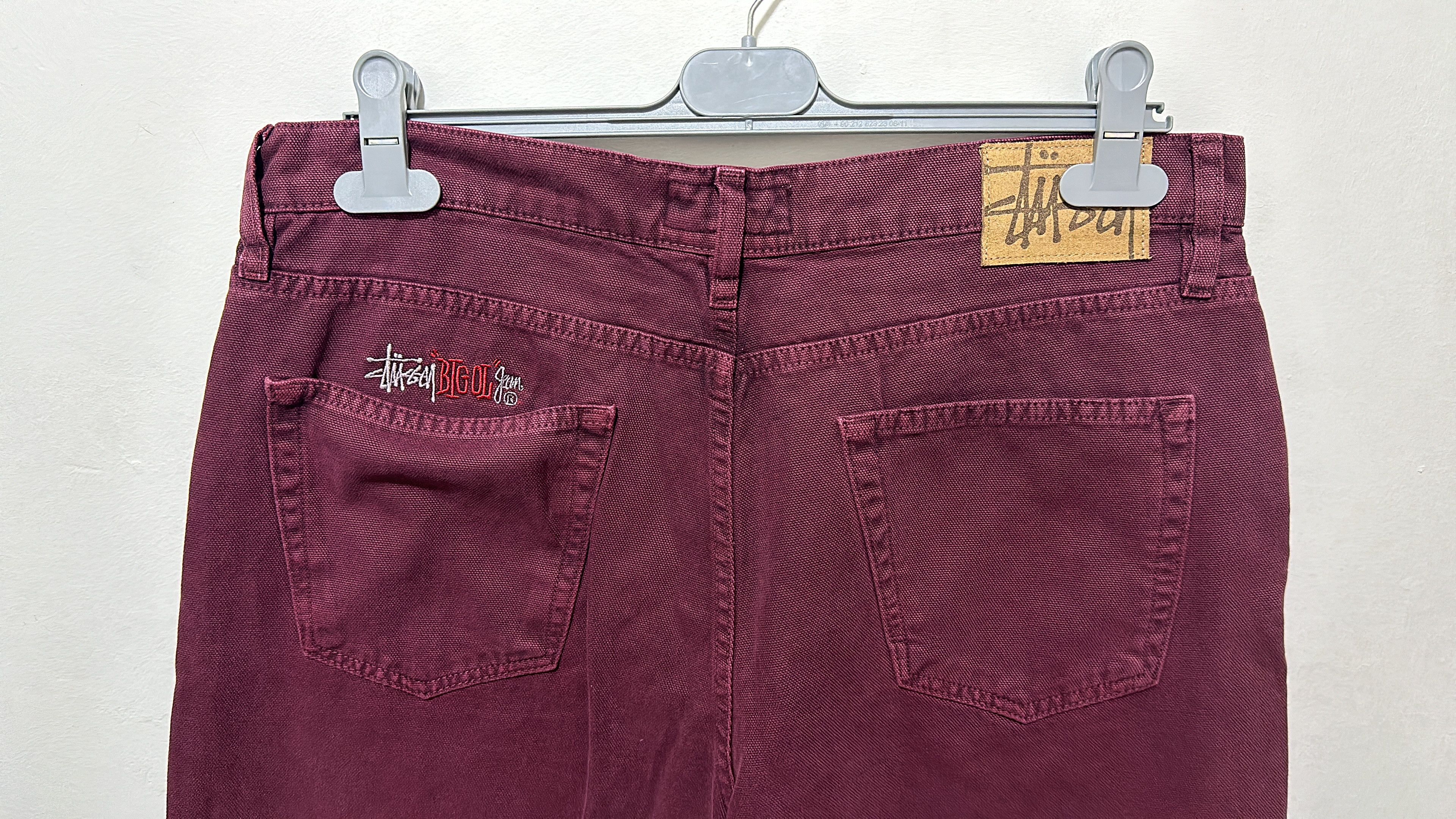 Stussy Stussy Big Ol Jean Wine Size 34 Size US 34 / EU 50 - 2 Thumbnail