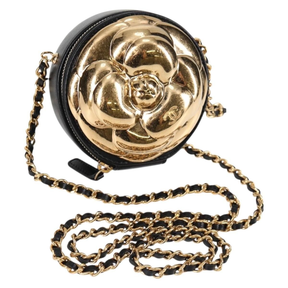 Chanel Chanel Round Camellia Coin Purse Leather Size ONE SIZE - 1 Thumbnail