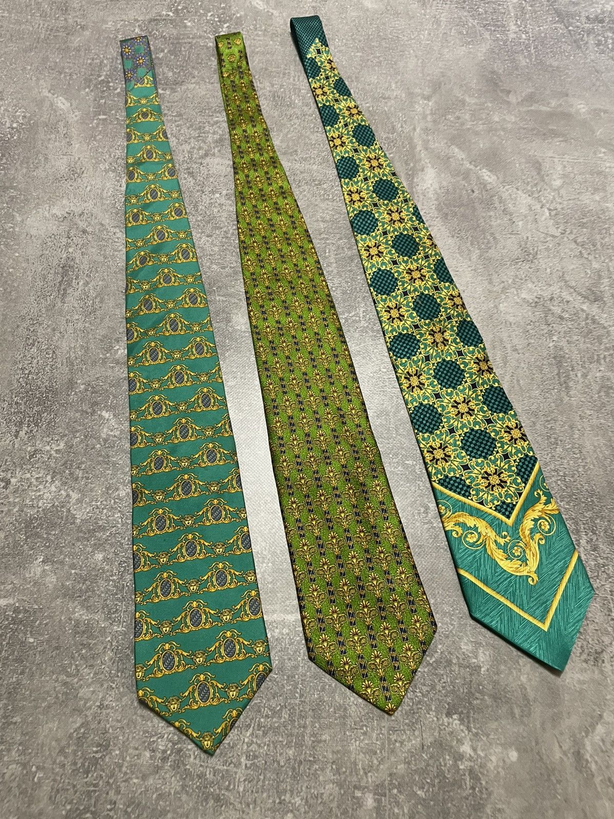 Versace x3 Vintage Gianni Versace Monogram Silk Ties Size ONE SIZE - 19 Thumbnail