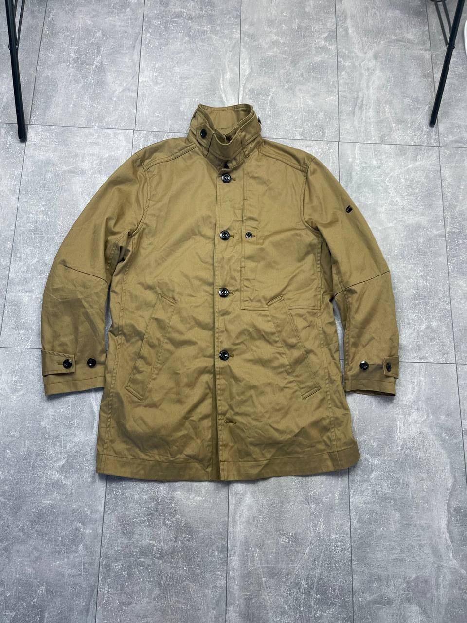 image of G Star Raw G Start Raw Natural Garber Padded Trench in Olive, Men's (Size XL)