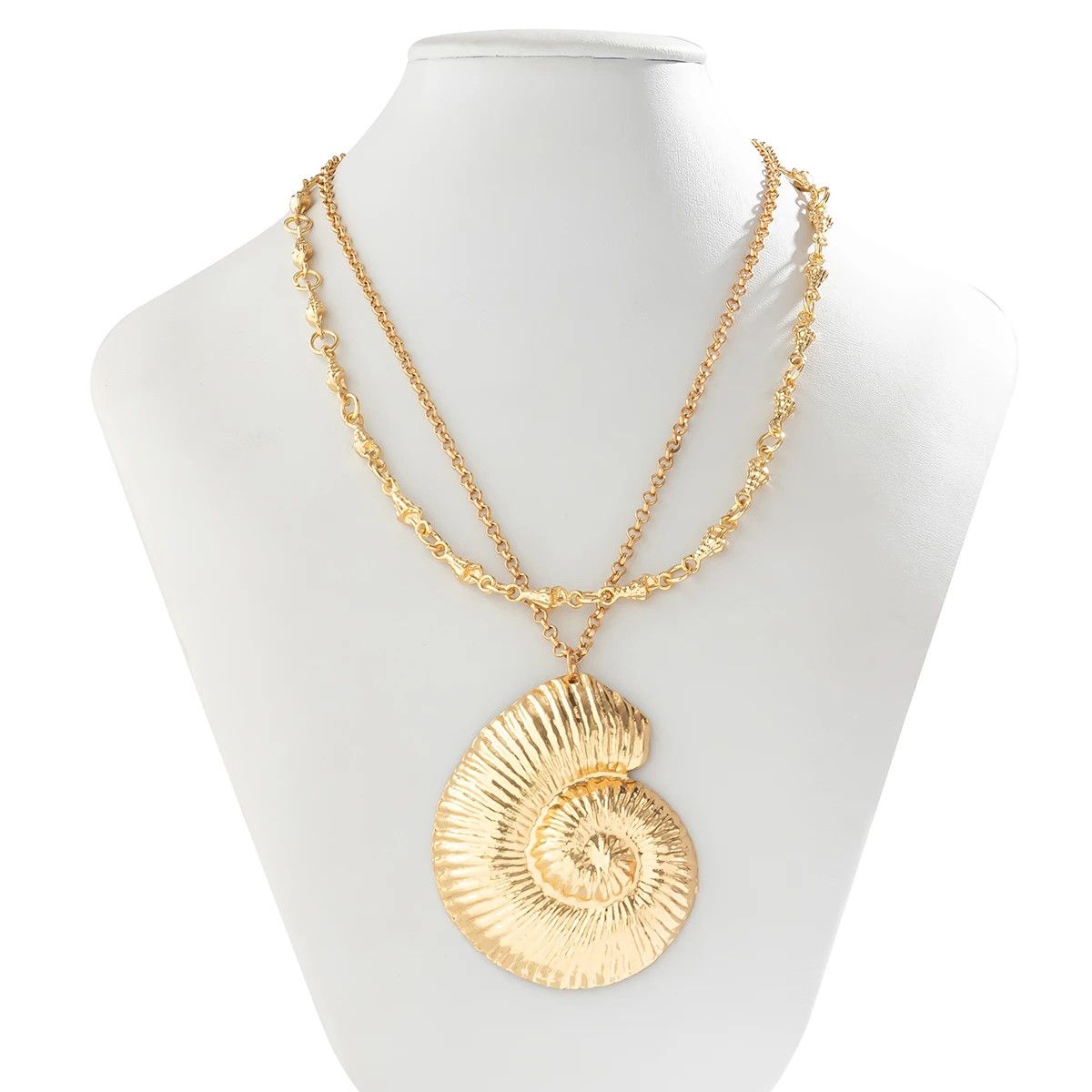 Other Metal Big Shell Shape Pendant Necklace Size ONE SIZE - 6 Thumbnail